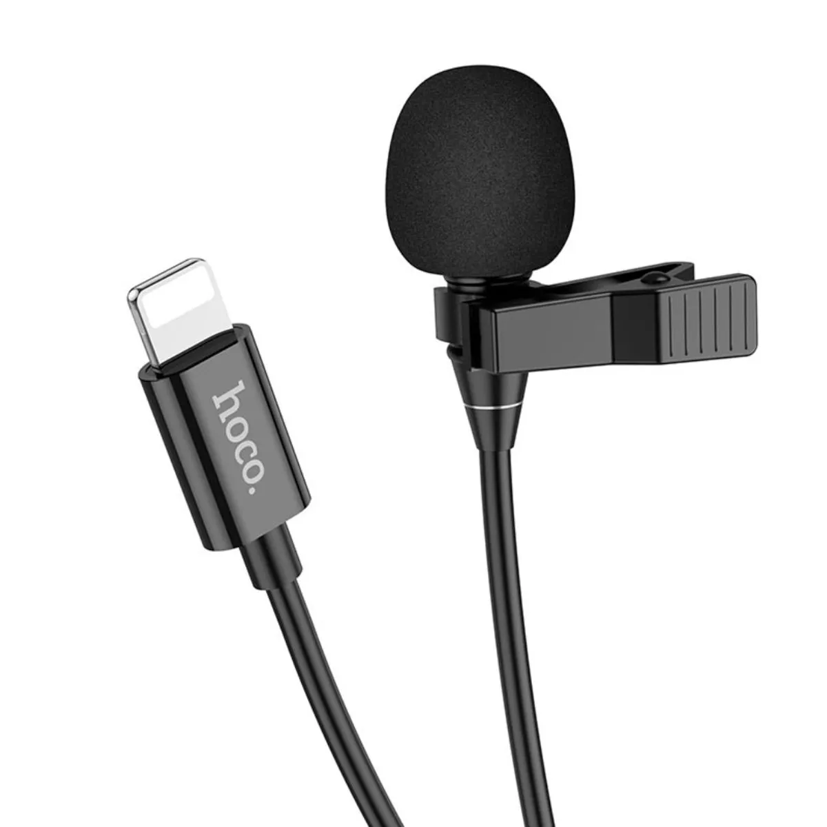MICRÓFONO DE SOLAPA HOCO L14 LIGHTNING PARA IPHONE Y IPAD 2M - 1
