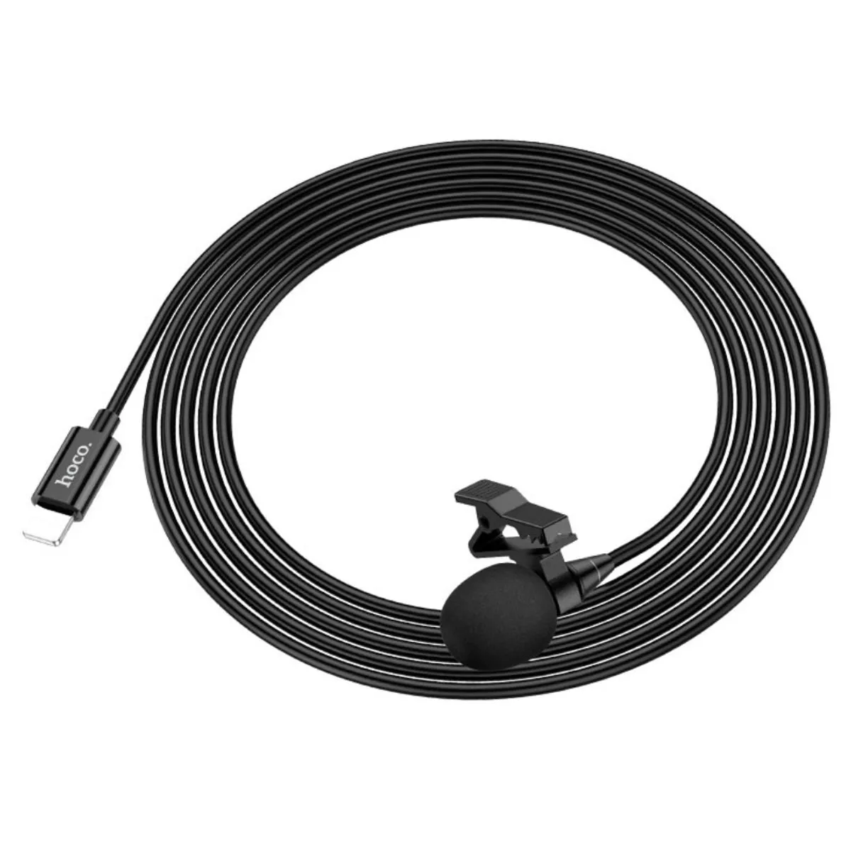 MICRÓFONO DE SOLAPA HOCO L14 LIGHTNING PARA IPHONE Y IPAD 2M - 2
