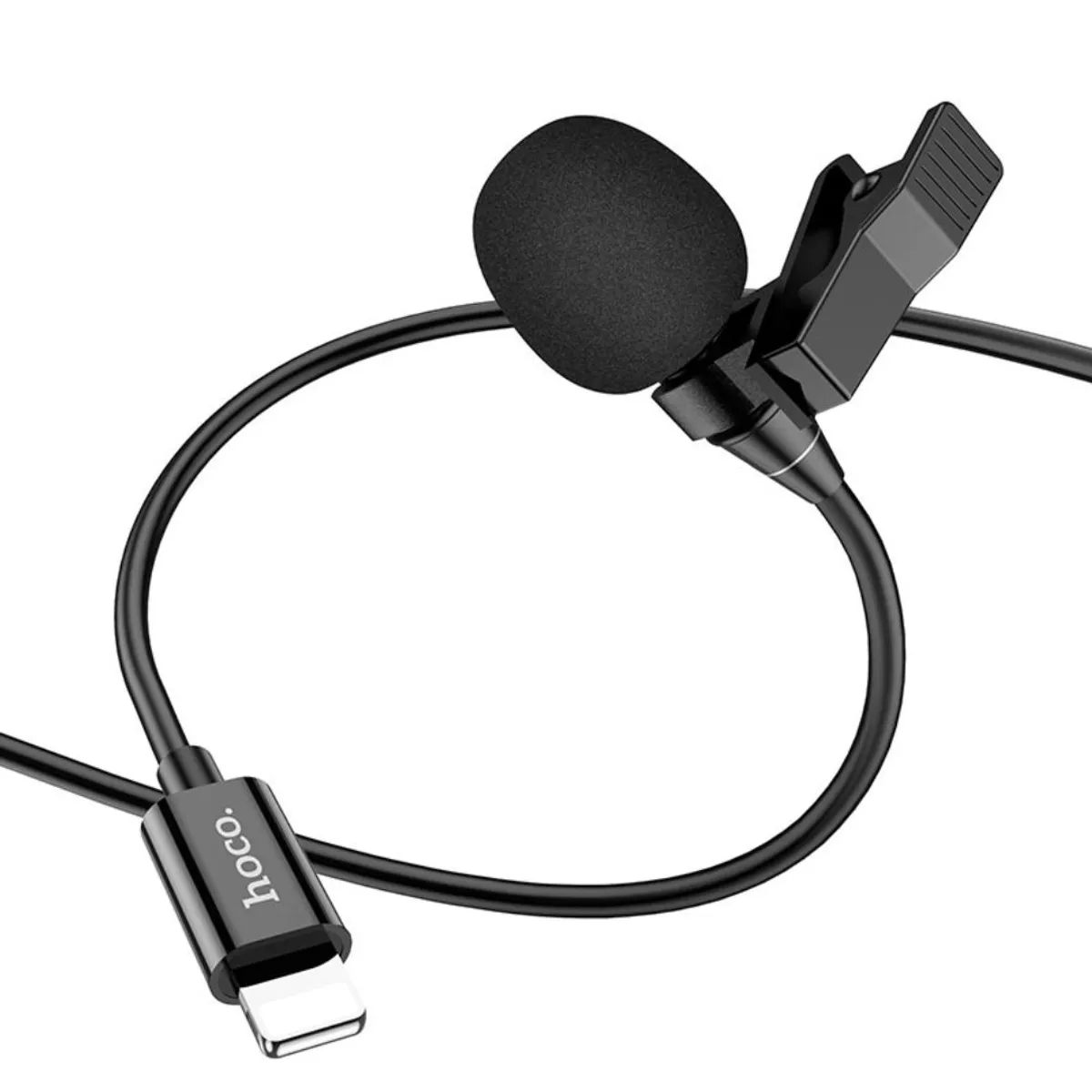 MICRÓFONO DE SOLAPA HOCO L14 LIGHTNING PARA IPHONE Y IPAD 2M - 6
