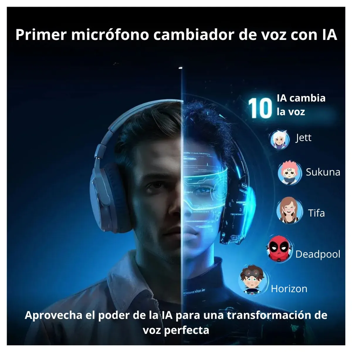 MICRÓFONO GAMER INALÁMBRICO MAONO DM40 PRO RGB USB-C PARA STREAMING PODCAST Y GAMING - 5