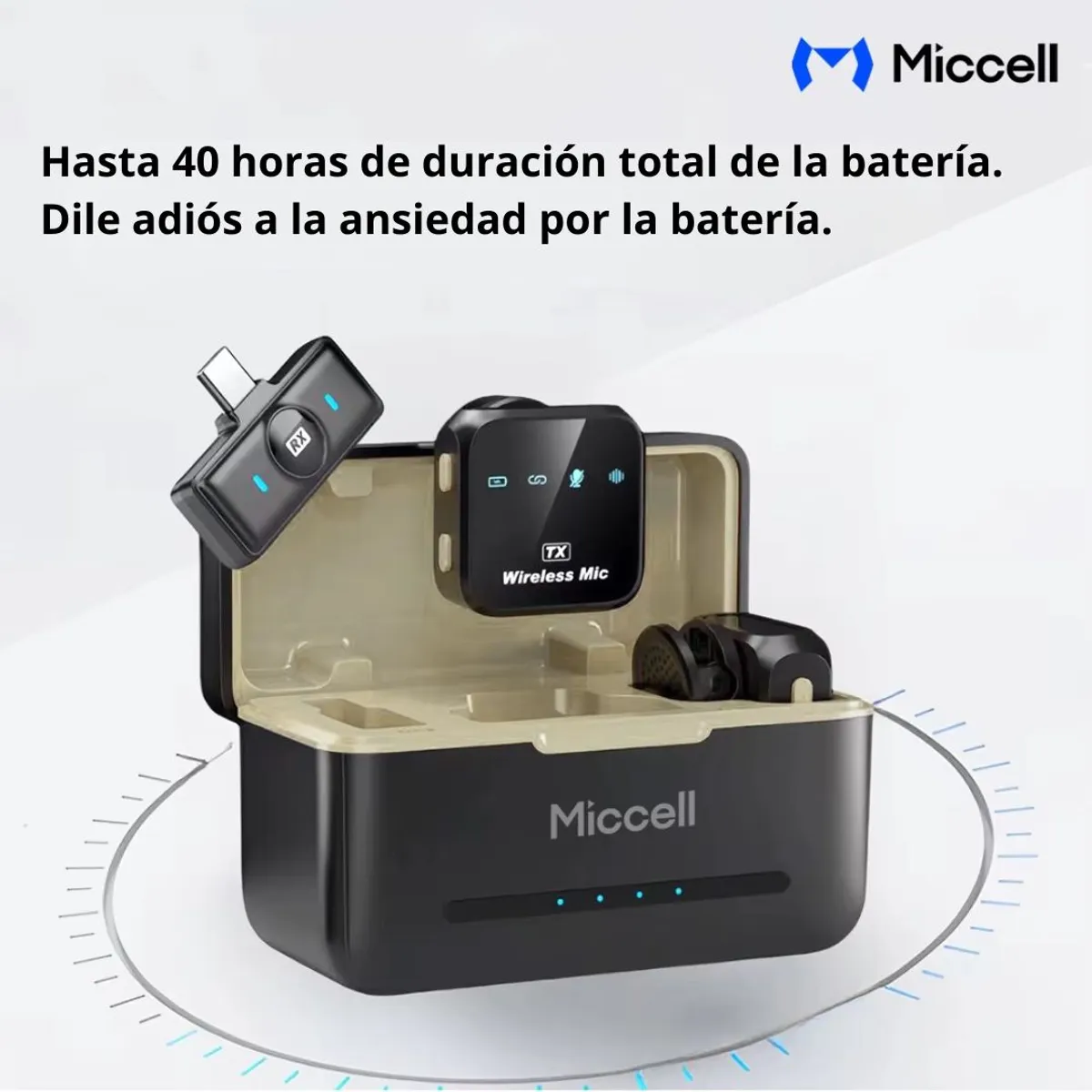 MICRÓFONO INALÁMBRICO LAVALIER PARA CELULAR PLUG Y PLAY REDUCCIÓN DE RUIDO MICCELL VQ-MC01 - 7