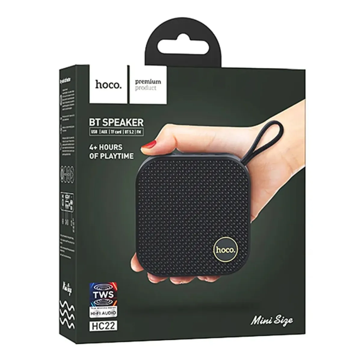 PARLANTE BLUETOOTH HOCO HC22 5W FM USB TF AUX TWS PORTÁTIL CON BLUETOOTH 5.2 - 2