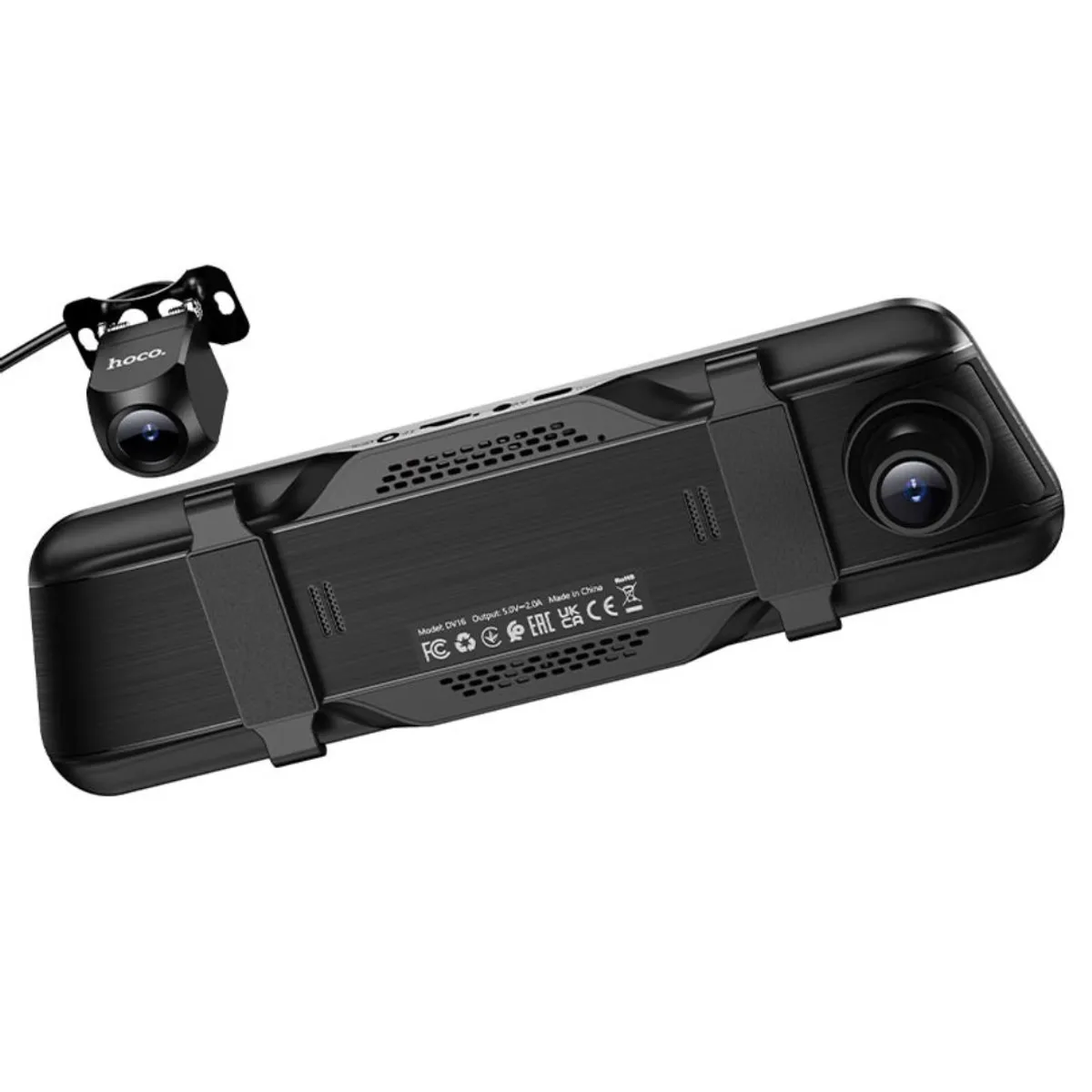 CÁMARA VEHICULAR HOCO DV16 ESPEJO RETROVISOR 1080P DUAL PANTALLA TÁCTIL Y VISIÓN NOCTURNA - 4