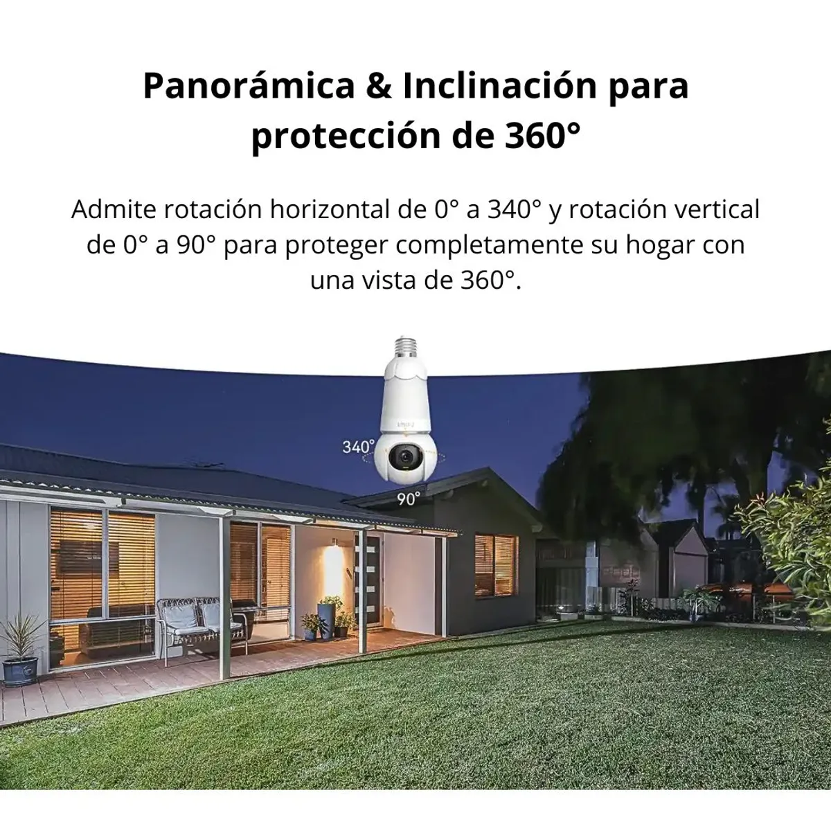 FOCO CÁMARA WIFI IMOU BULB CAM 3MP 2K E27 360° VISIÓN NOCTURNA COLOR IA AUDIO BIDIRECCIONAL ALEXA - 3