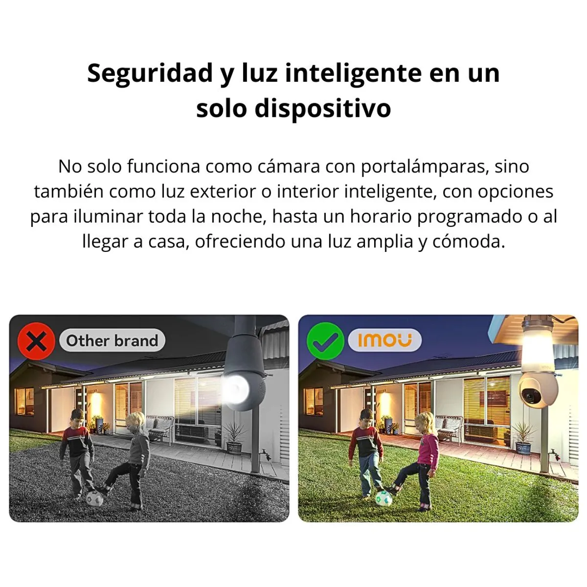 FOCO CÁMARA WIFI IMOU BULB CAM 3MP 2K E27 360° VISIÓN NOCTURNA COLOR IA AUDIO BIDIRECCIONAL ALEXA - 6