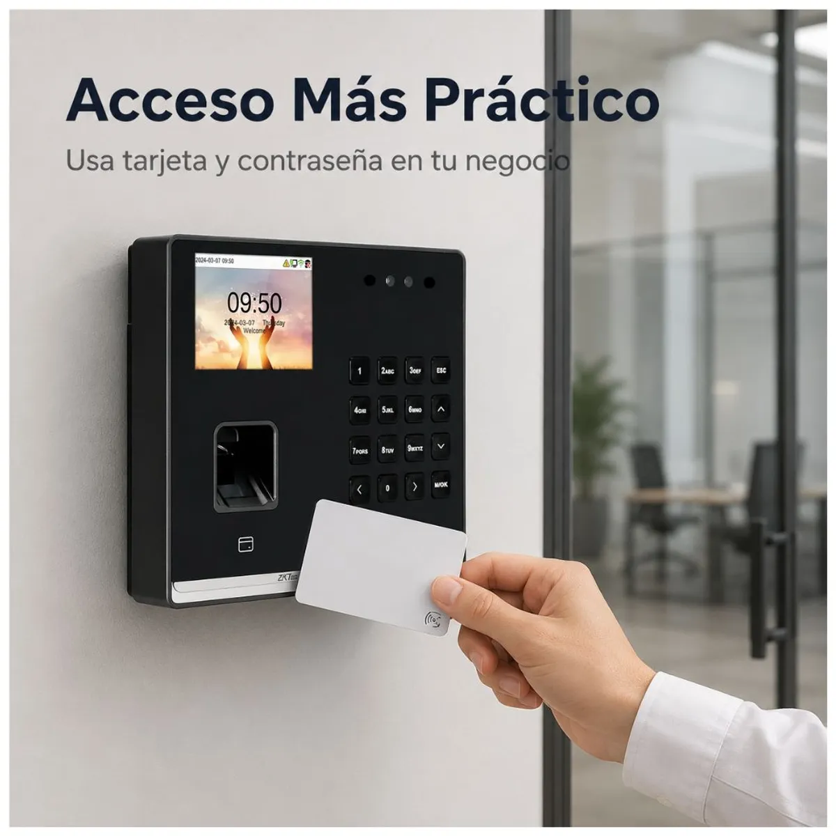 CONTROL DE ASISTENCIA ZKTECO SENSEFACE M2F-LR FACIAL HUELLA RFID CLAVE Y ACCESO - 4