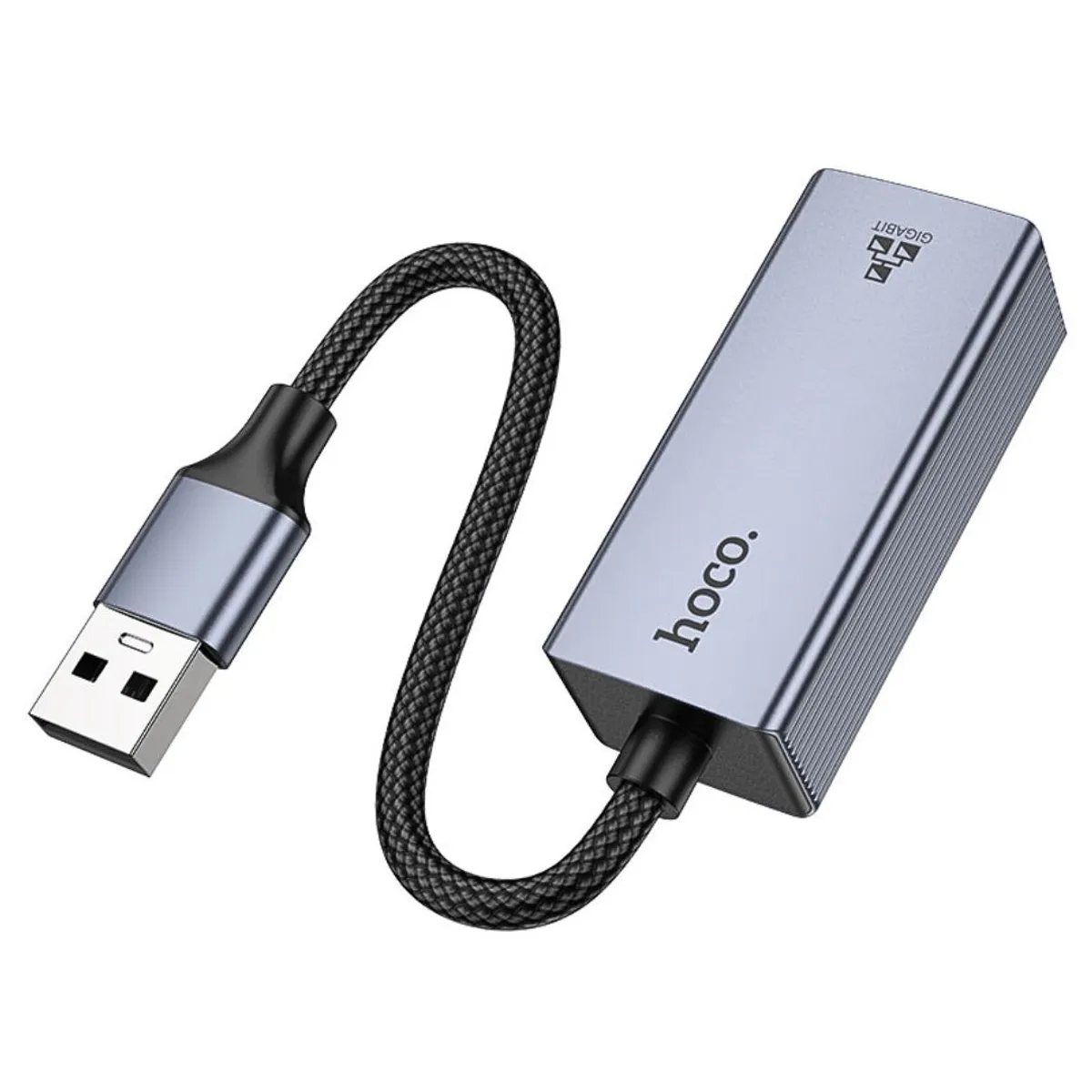 ADAPTADOR USB-A A RJ45 HOCO UA37 ETHERNET GIGABIT 1000 MBPS PARA LAPTOP PC TV Y DECODIFICADOR - 4