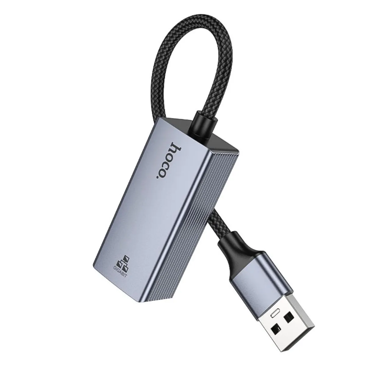 ADAPTADOR USB-A A RJ45 HOCO UA37 ETHERNET GIGABIT 1000 MBPS PARA LAPTOP PC TV Y DECODIFICADOR - 7