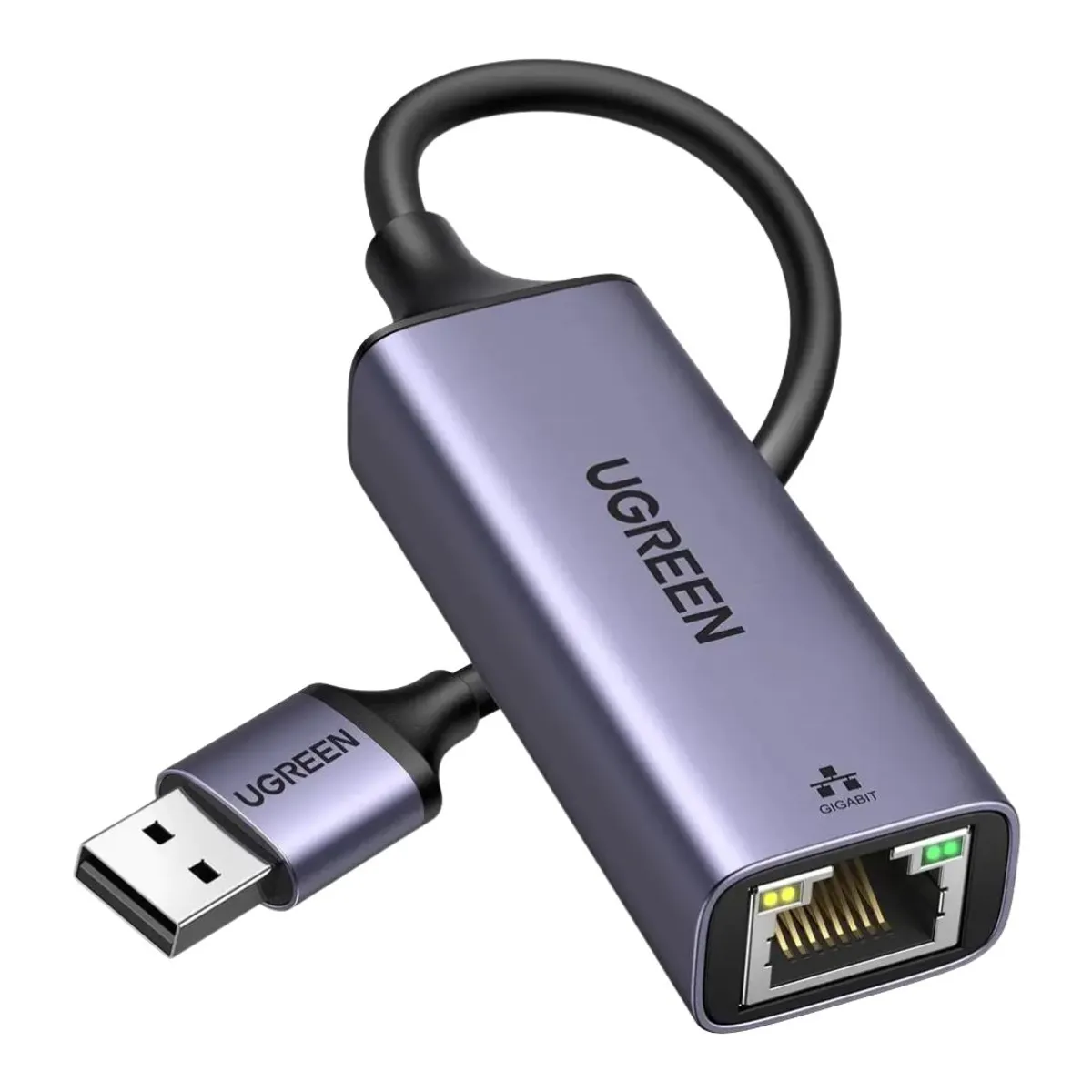 ADAPTADOR USB 3.0 A ETHERNET UGREEN CM209 GIGABIT 1000MBPS RJ45 PARA LAPTOP PC Y SWITCH - 1