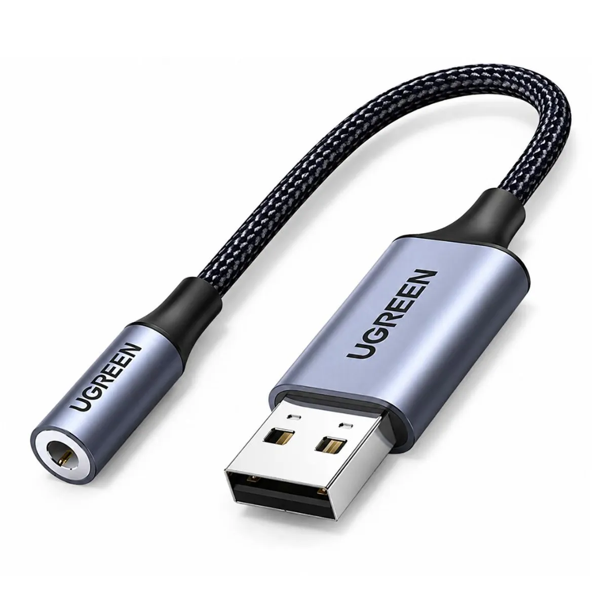 ADAPTADOR DE AUDIO USB UGREEN CM477 A JACK 3.5MM PARA AUDÍFONOS Y MICRÓFONO - 1