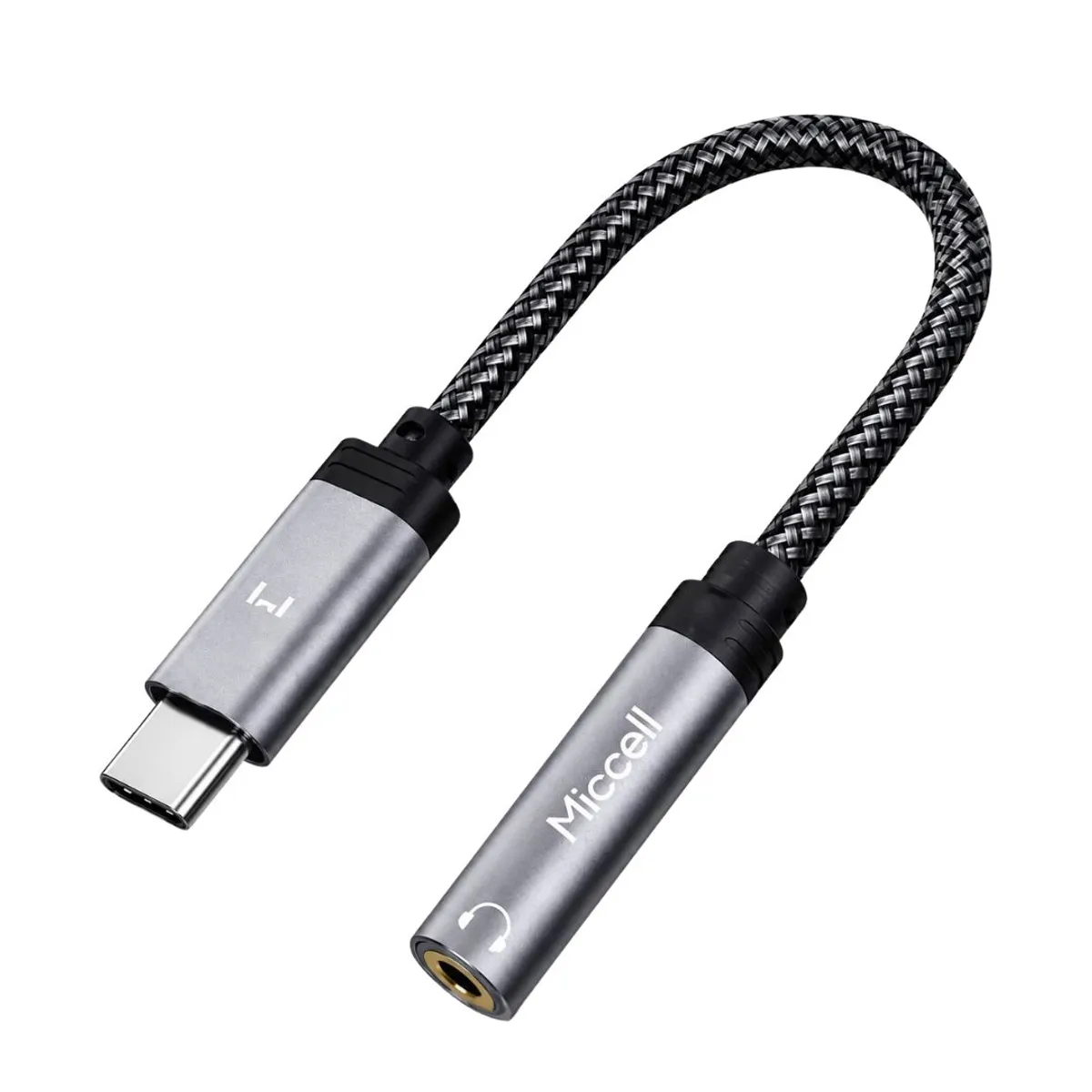 ADAPTADOR DE AUDIO MICCELL USB-C A JACK 3.5MM HI-FI PARA AUDÍFONOS PARLANTES Y MICRÓFONOS - 1