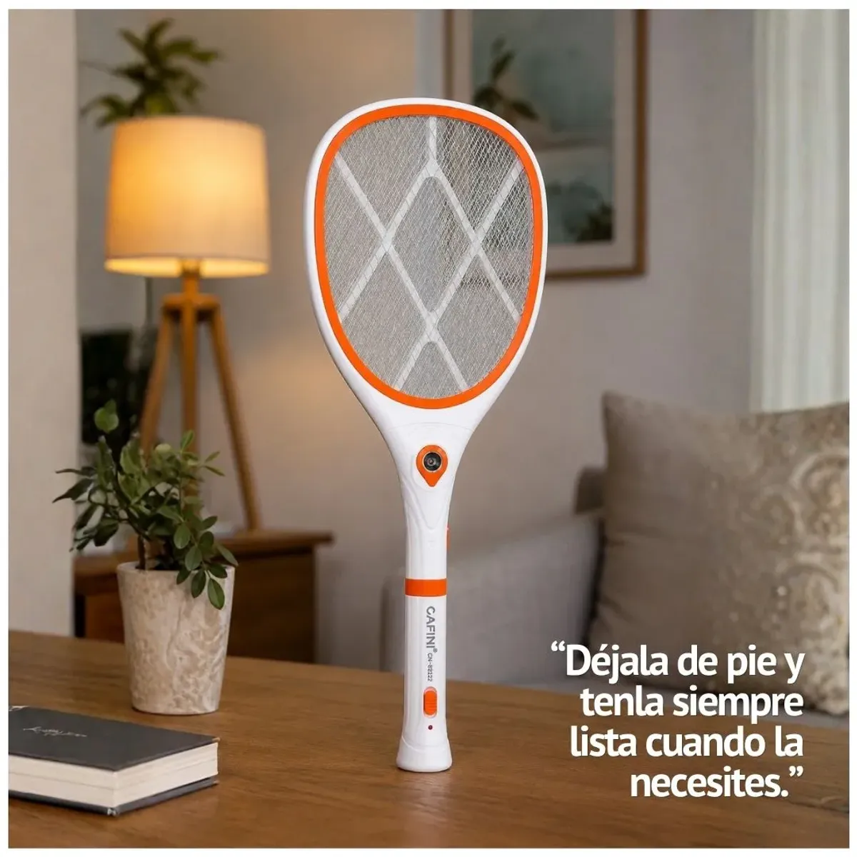 RAQUETA ELÉCTRICA MATA MOSQUITOS CAFINI CN-P9212 RECARGABLE CON LINTERNA LED - 3