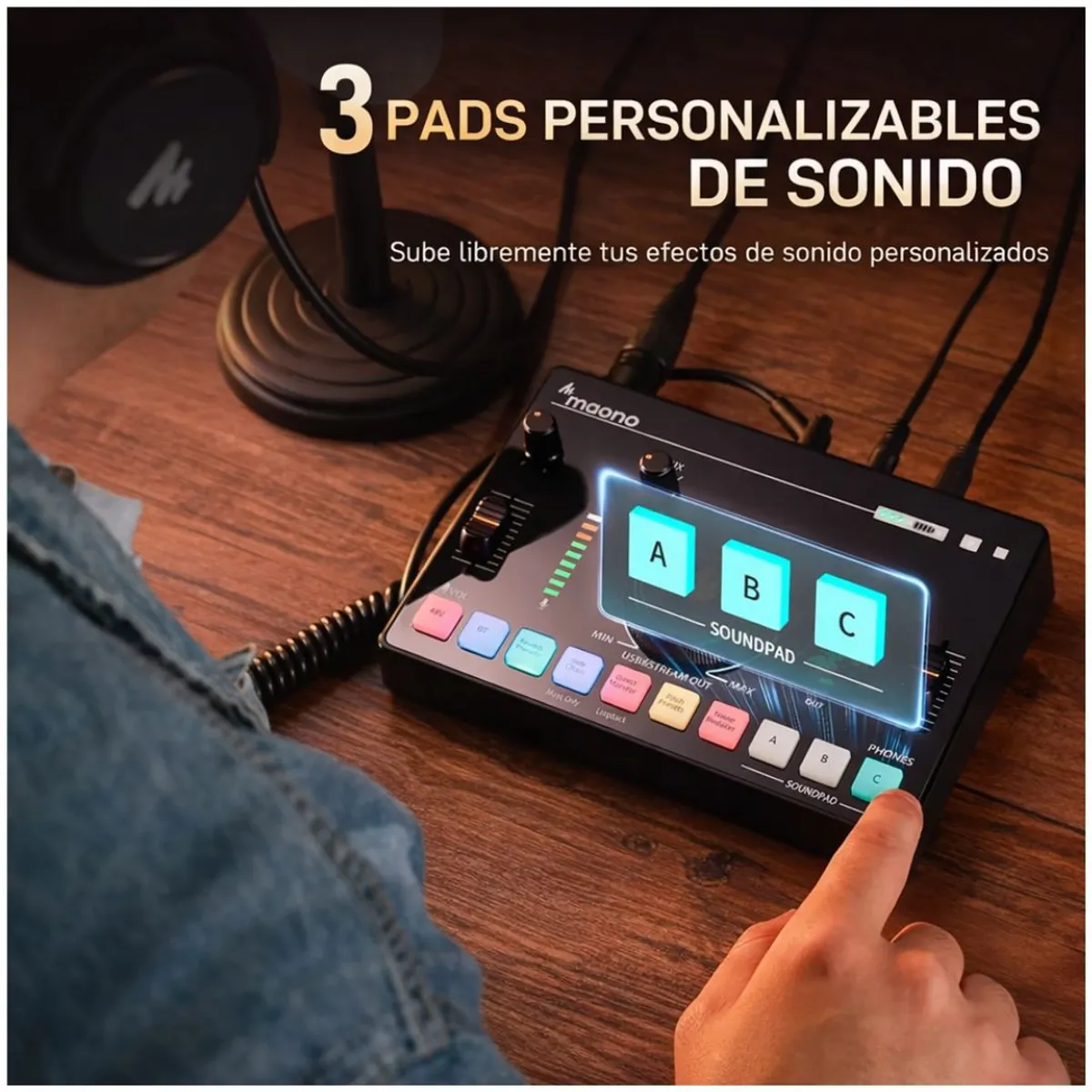 INTERFAZ DE AUDIO Y MEZCLADOR MAONOCASTER AMC2 NEO XLR 48V USB-C BLUETOOTH - 6