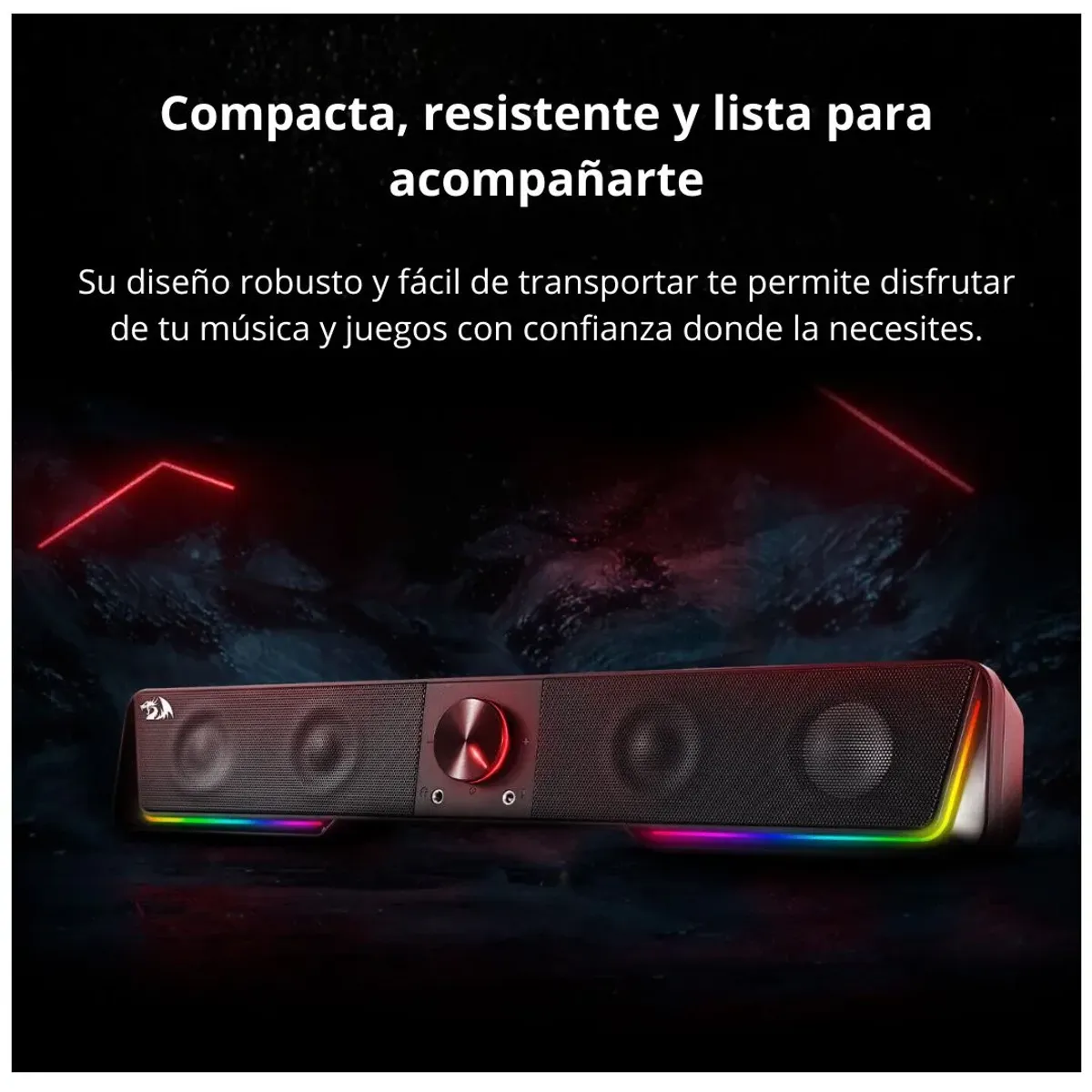 BARRA DE SONIDO SOUNDBAR GAMER REDRAGON DARKNETS GS570 RGB BLUETOOTH - 3