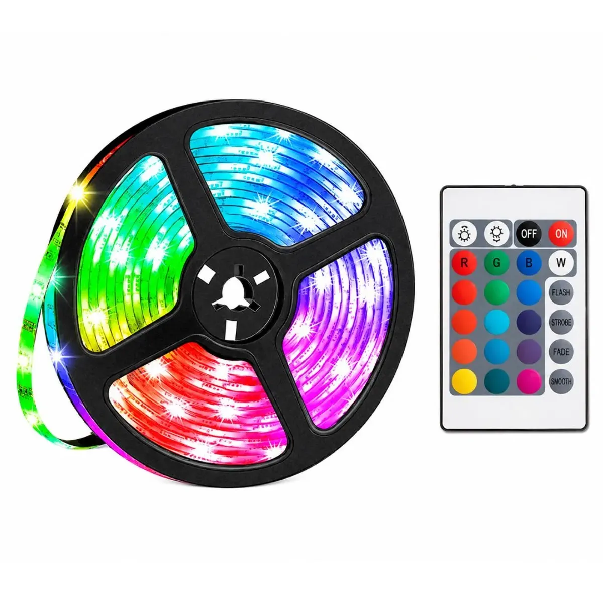 TIRA LED RGB HOCO DL30 PLUS 4M USB CON APP CONTROL REMOTO 120 LEDS PARA GAMING - 1