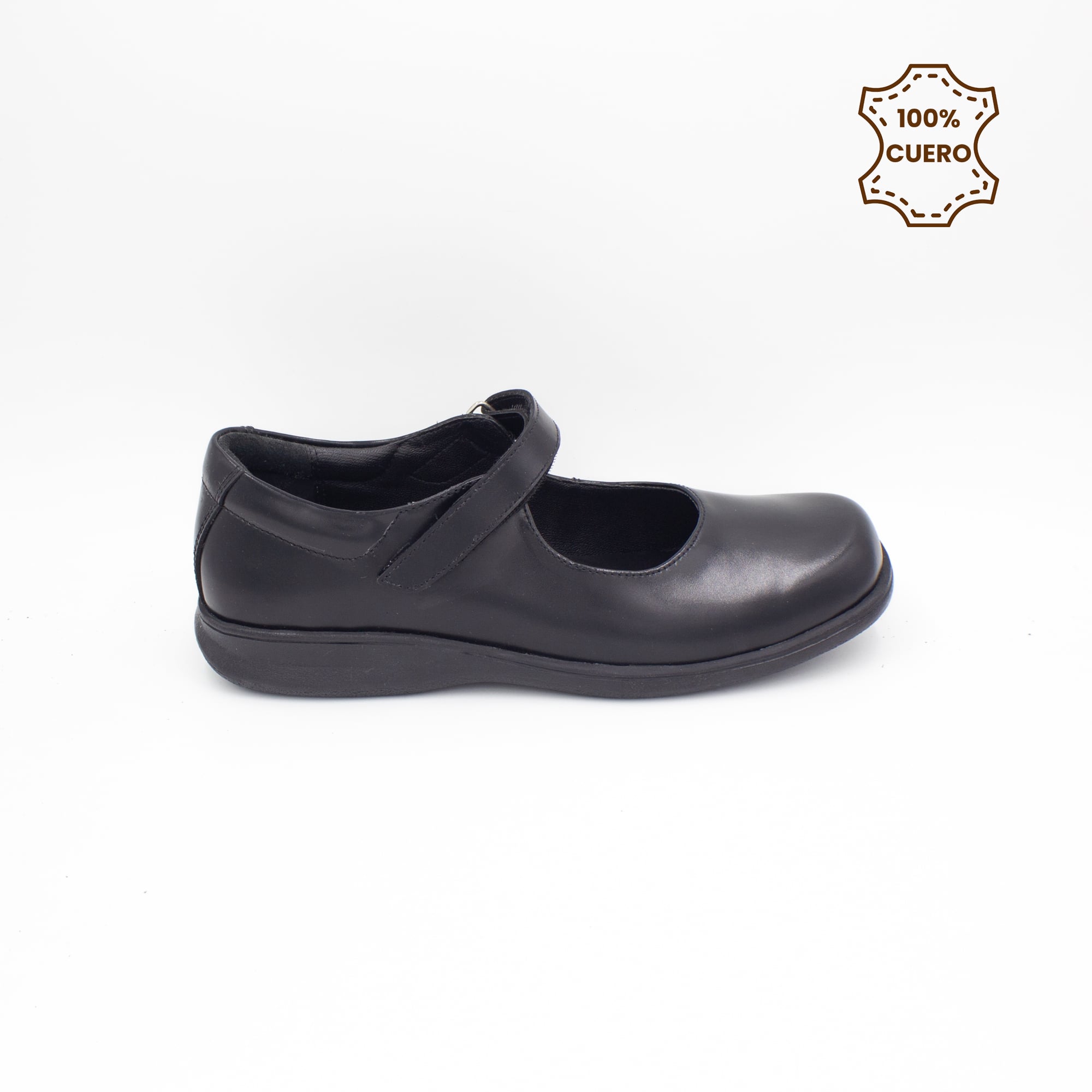 ZAPATOS NIÑA ANDREA CUERO NEGRO - 1