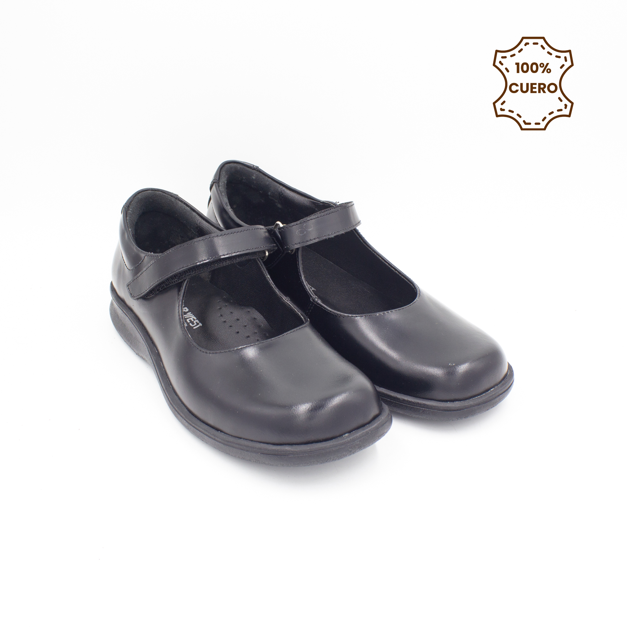 ZAPATOS NIÑA ANDREA CUERO NEGRO - 2
