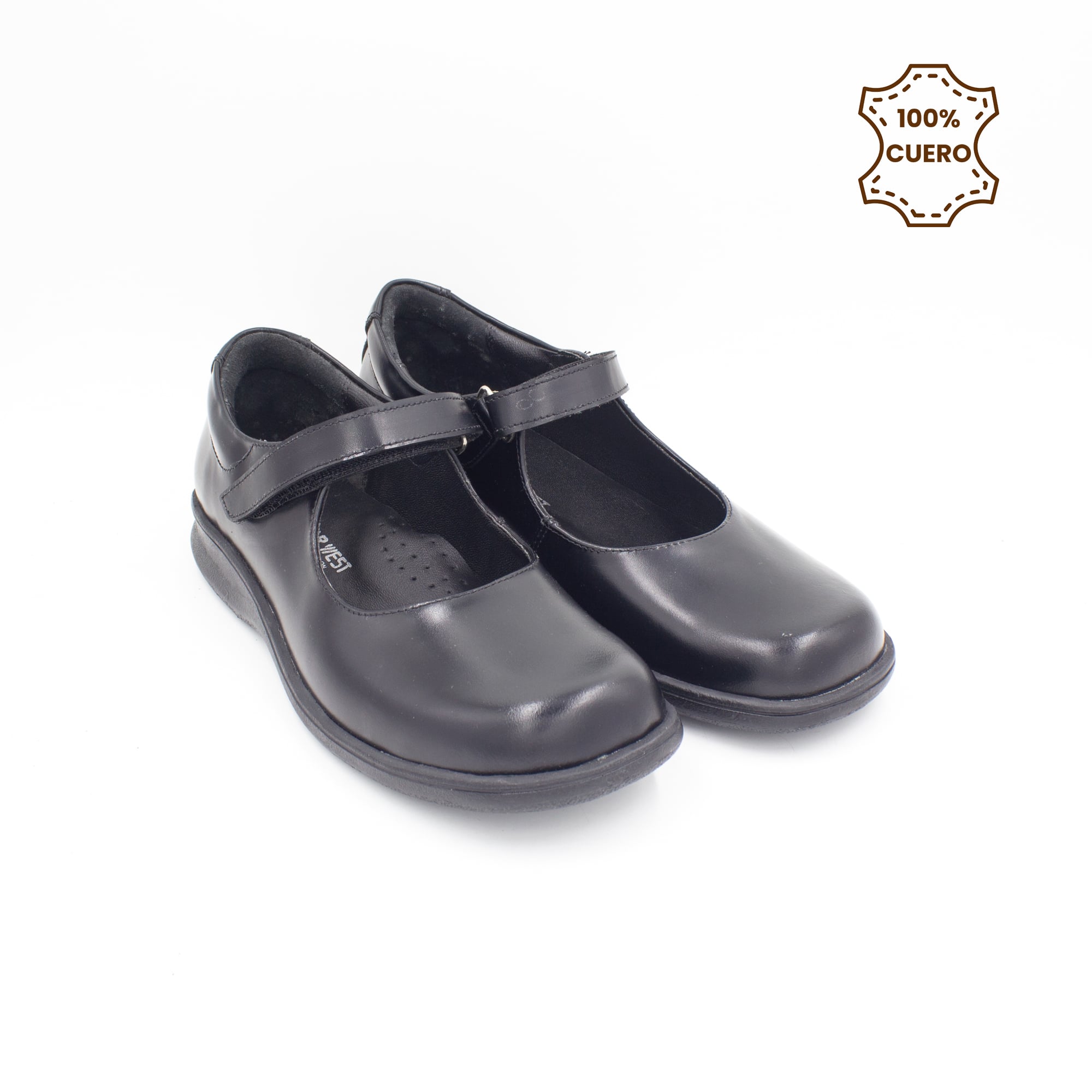 ZAPATOS NIÑA ANDREA CUERO NEGRO - 2