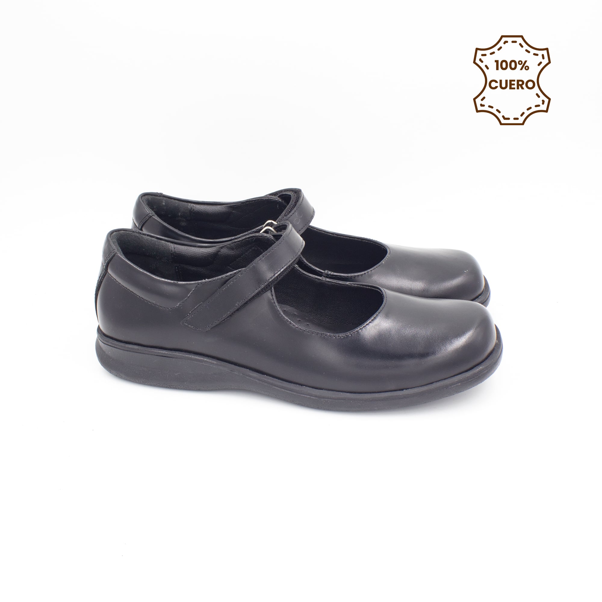 ZAPATOS NIÑA ANDREA CUERO NEGRO - 3