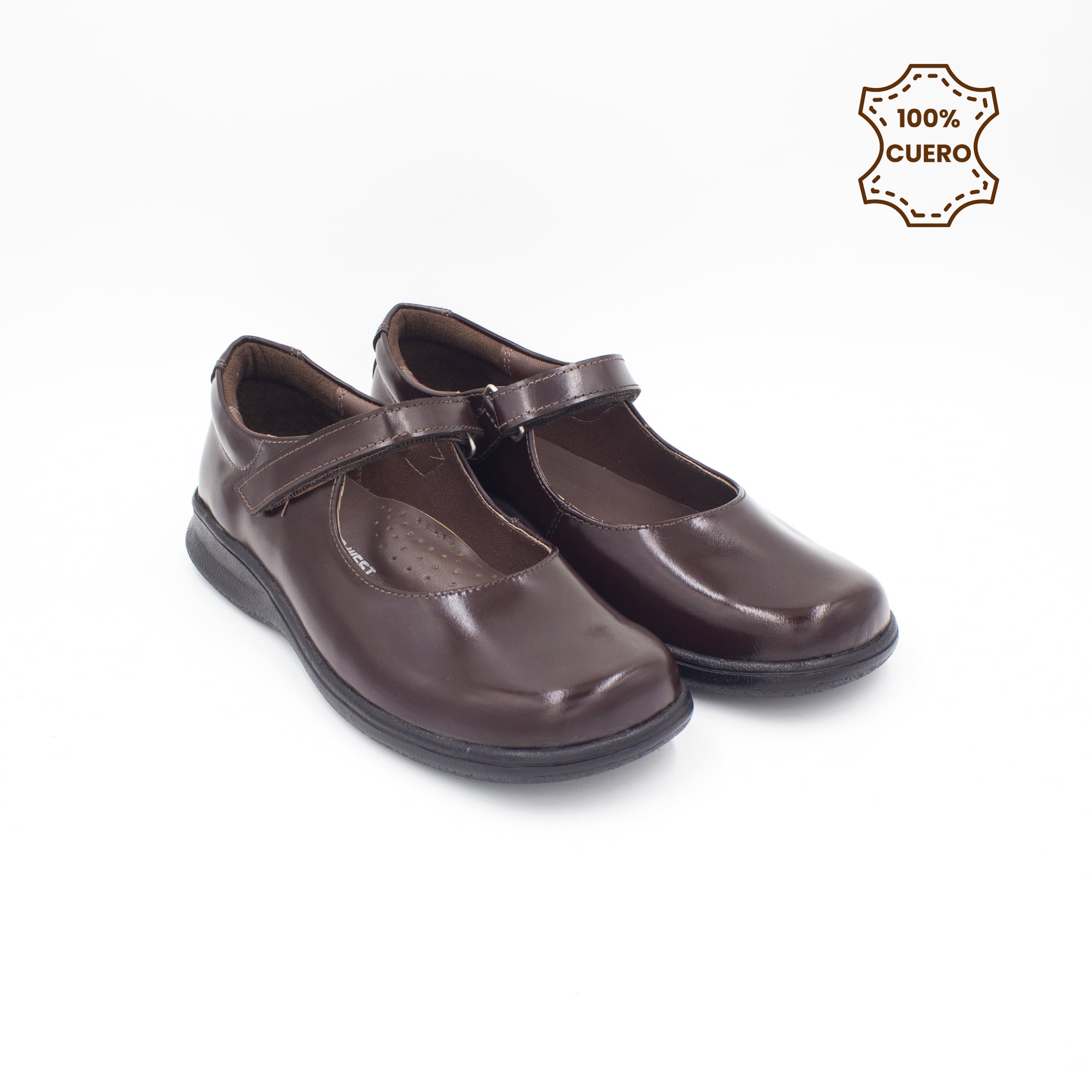 ZAPATOS NIÑA ANDREA CUERO MARRON - 2