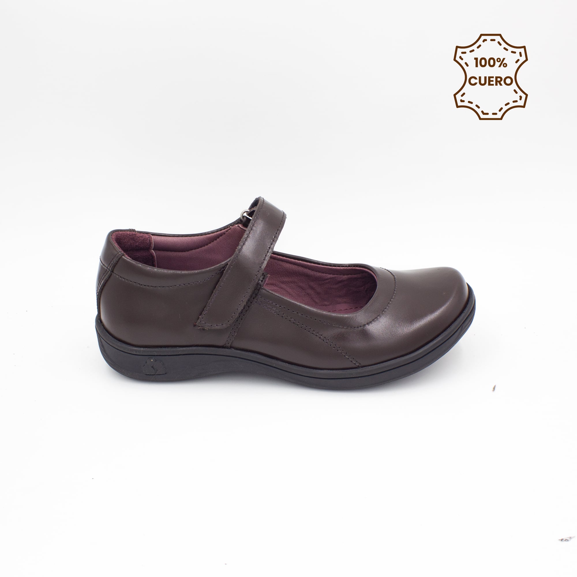 ZAPATOS NIÑA ANNIE CUERO MARRON - 1