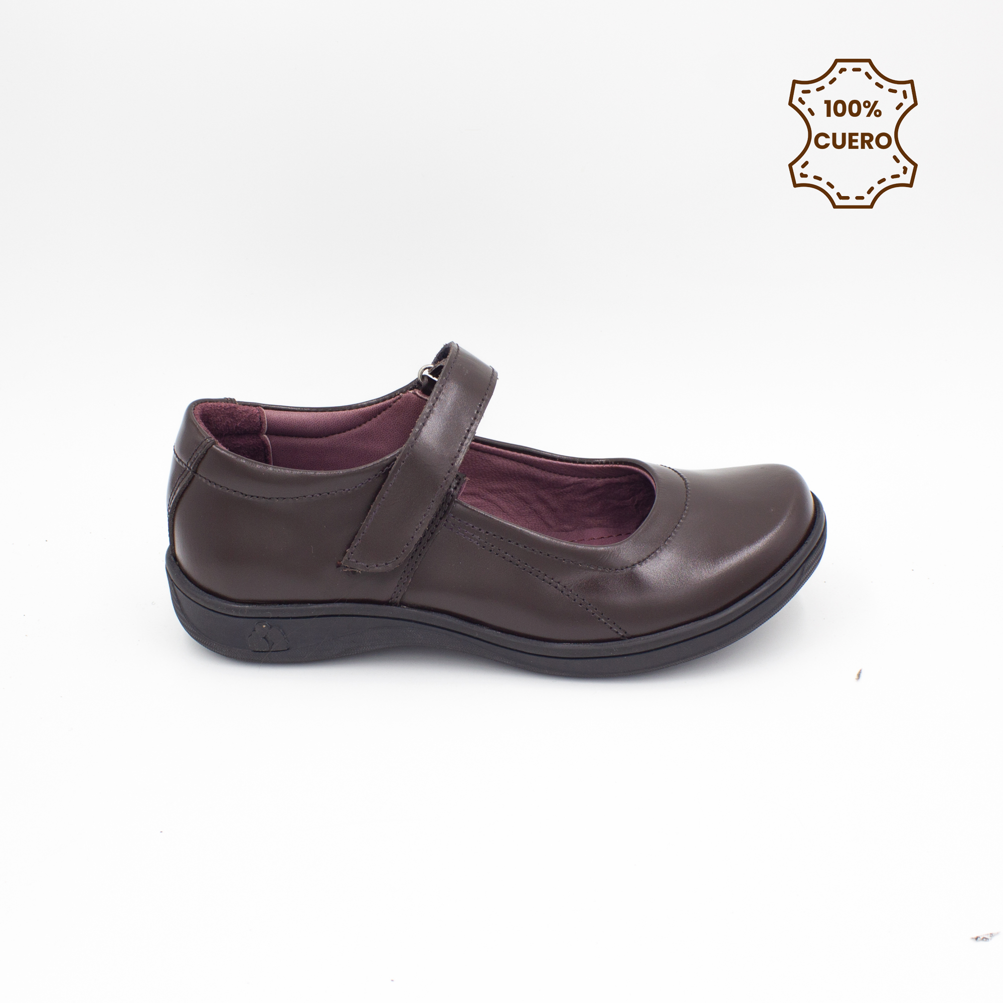 ZAPATOS NIÑA ANNIE CUERO MARRON - 1