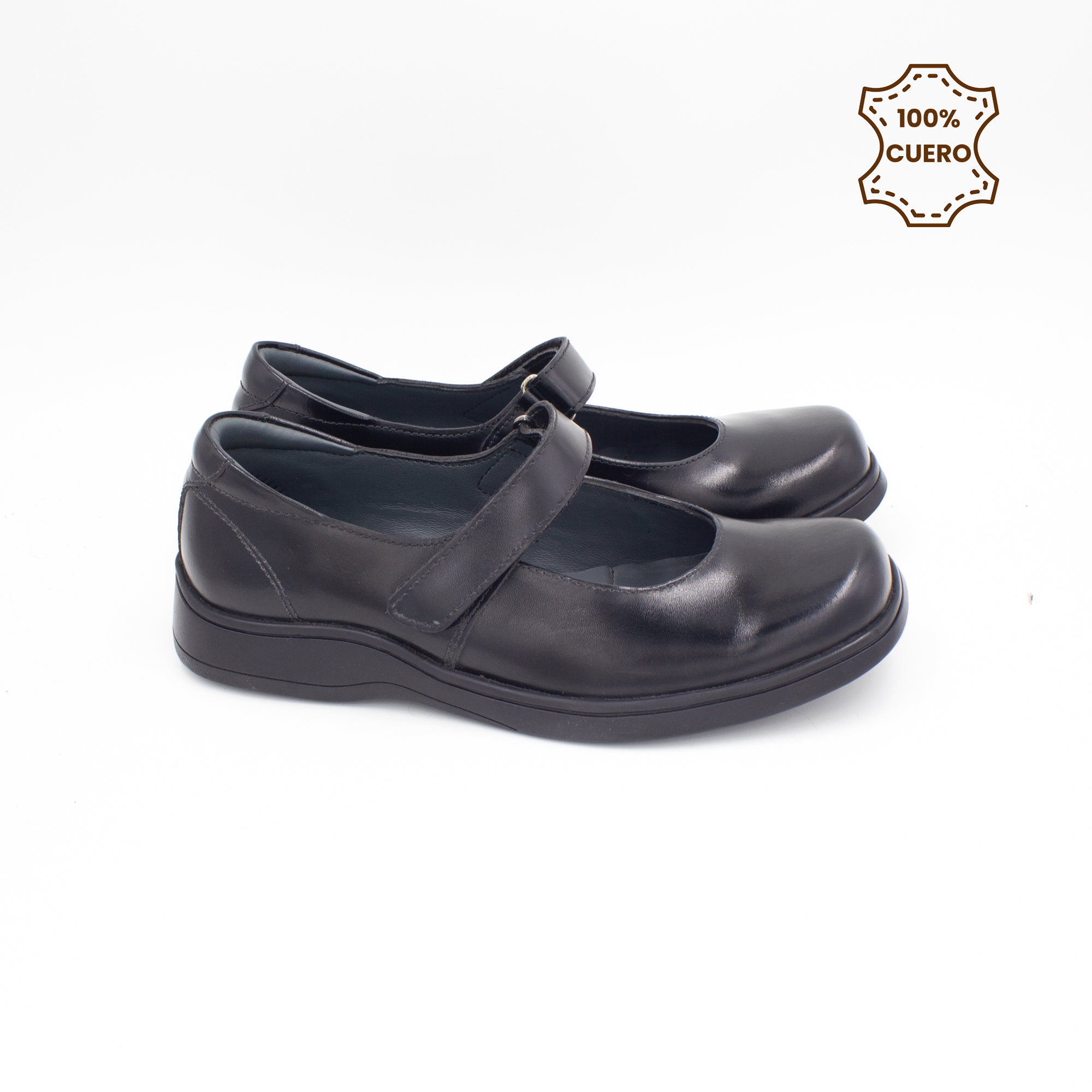 ZAPATOS NIÑA MARY JANE CUERO NEGRO - 3