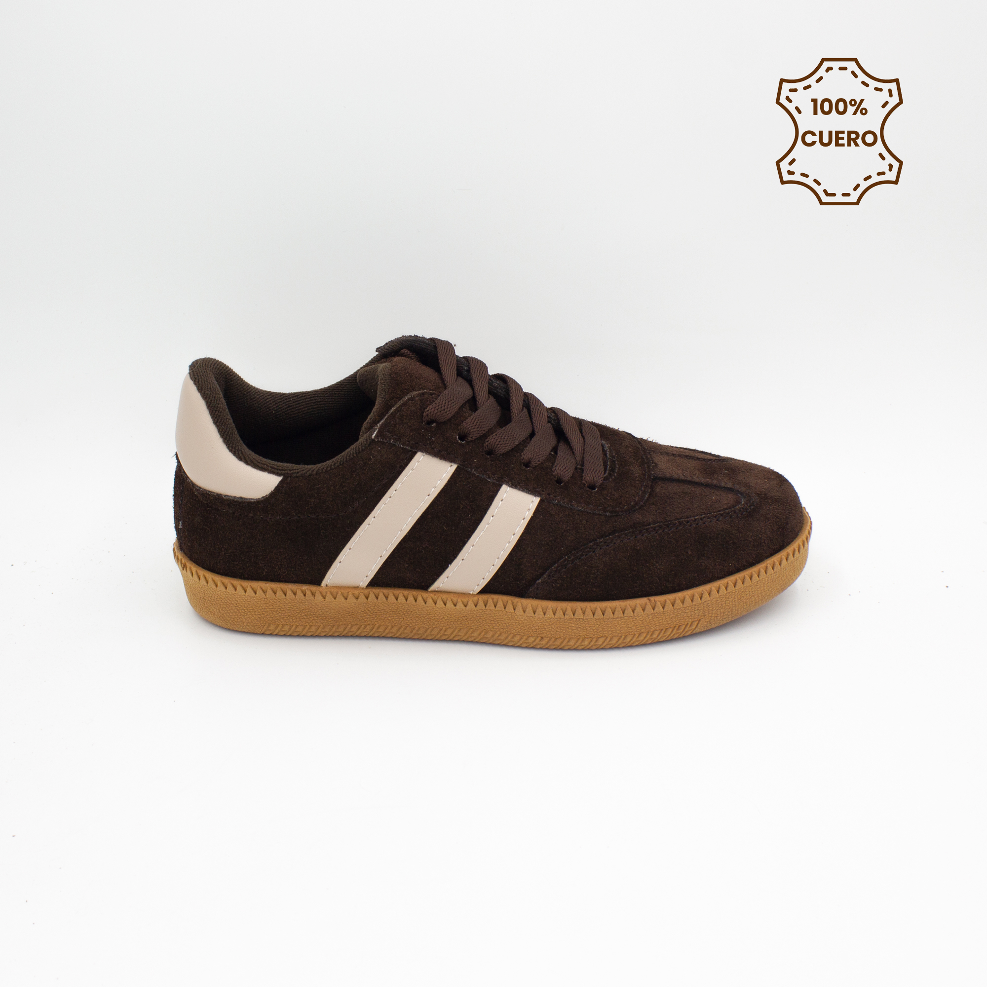 ZAPATILLAS PASADORES NIÑO Y NIÑA MAX CUERO MARRON - 1