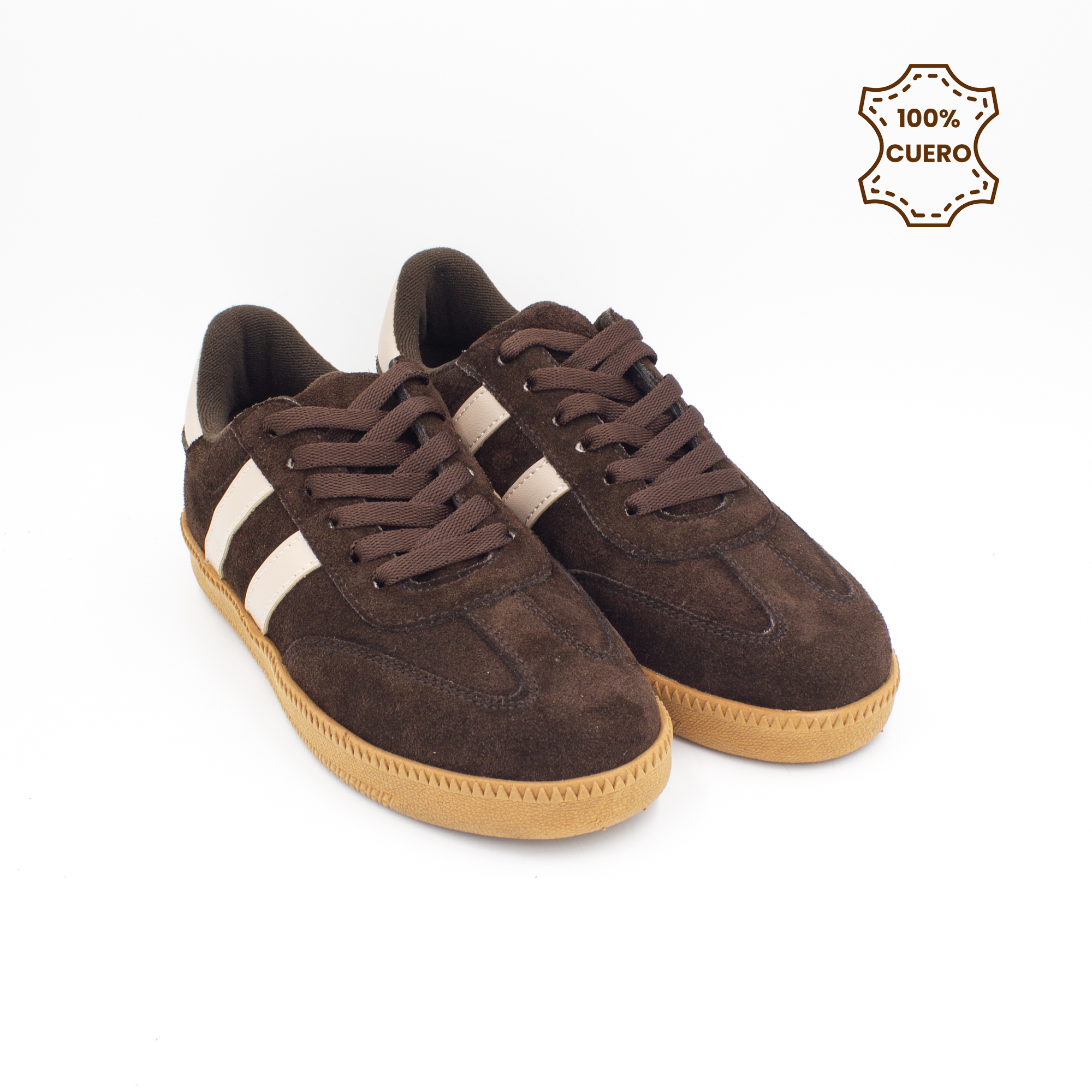 ZAPATILLAS PASADORES NIÑO Y NIÑA MAX CUERO MARRON - 2