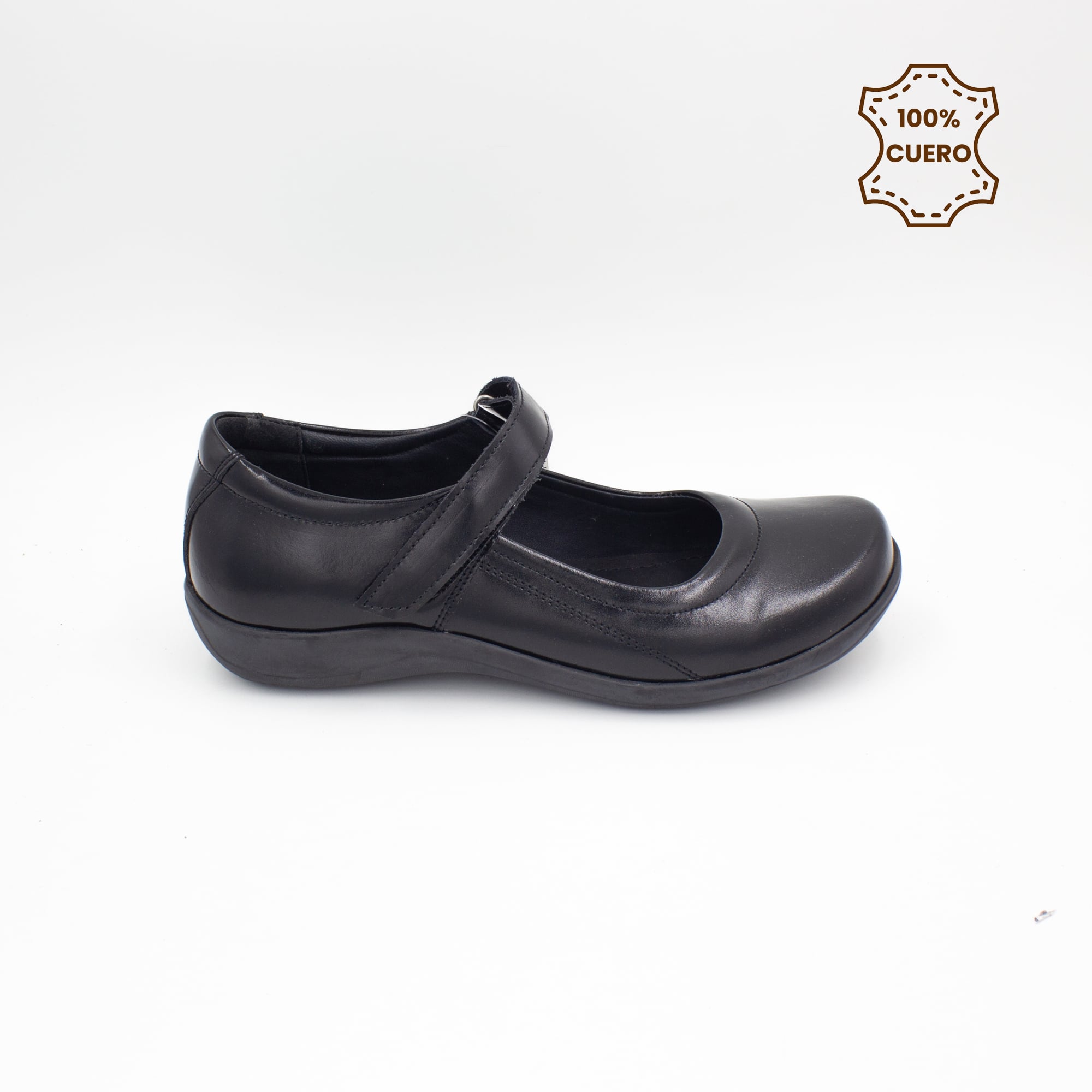 ZAPATOS NIÑA ANNIE CUERO NEGRO - 1
