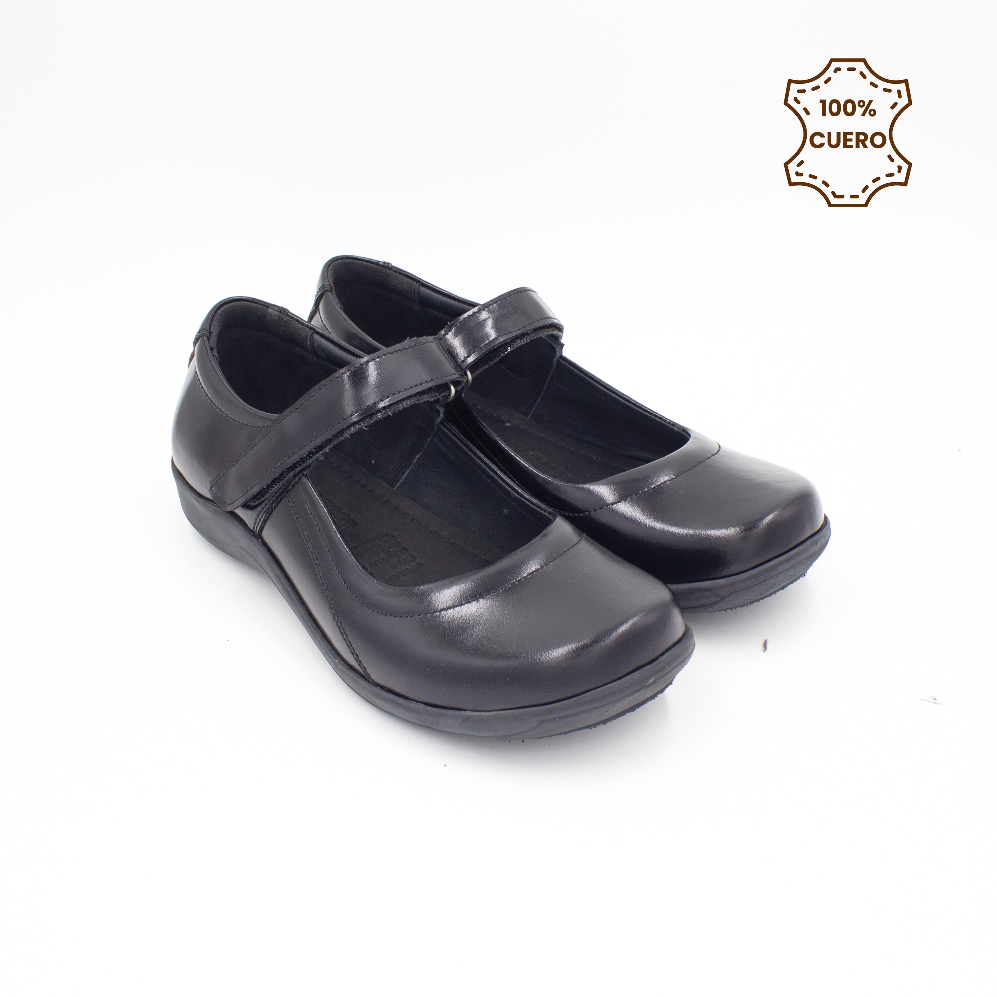 ZAPATOS NIÑA ANNIE CUERO NEGRO - 2