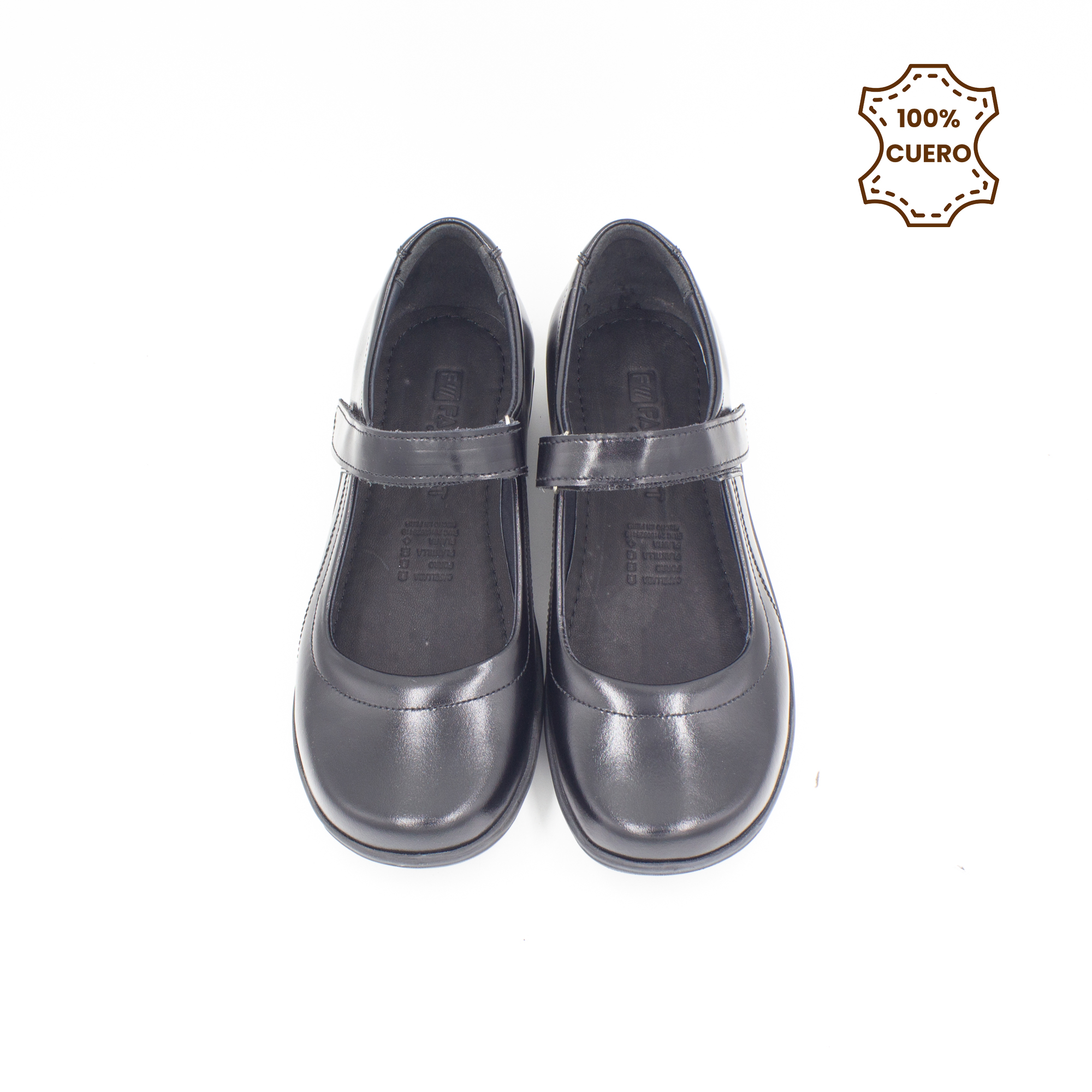 ZAPATOS NIÑA ANNIE CUERO NEGRO - 4