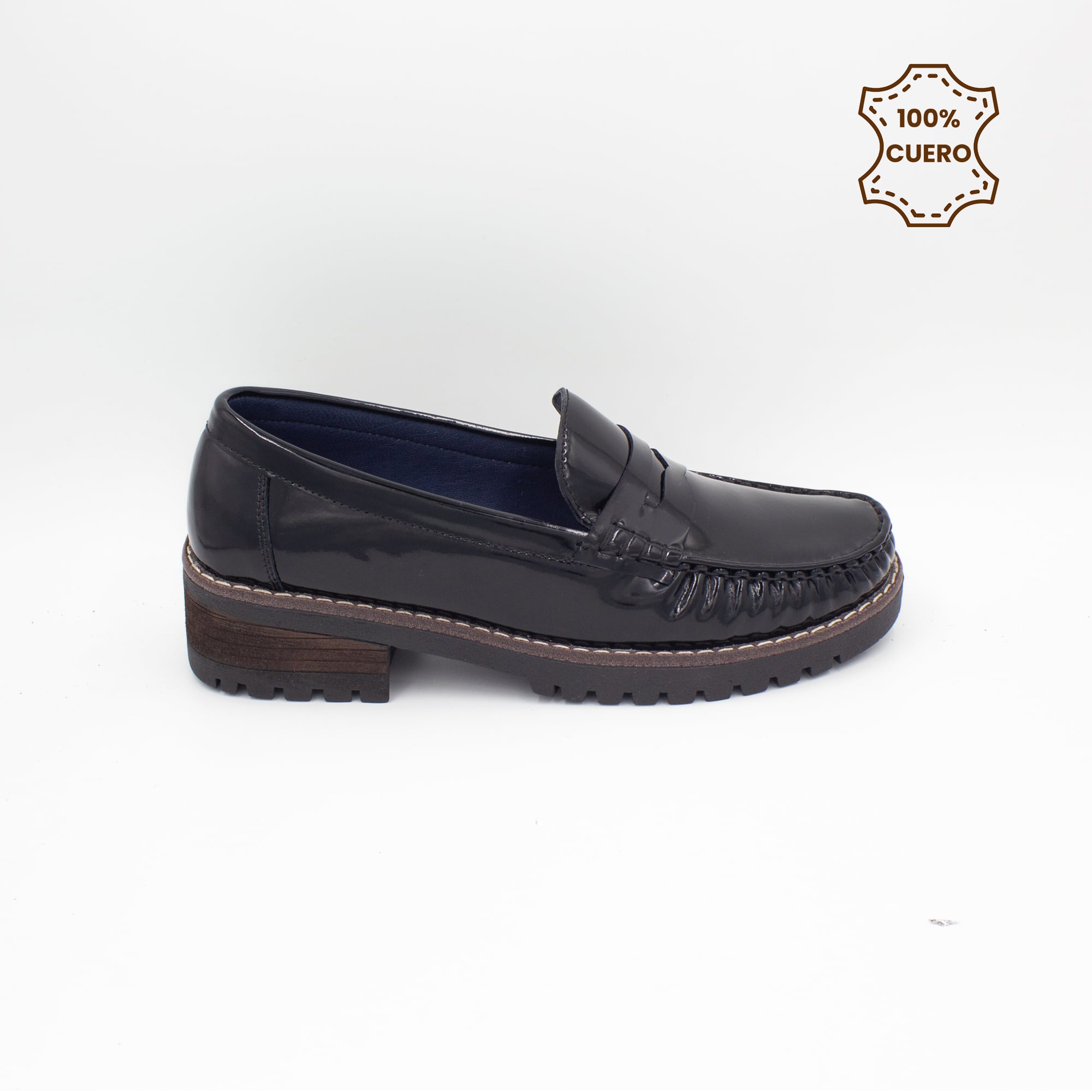 ZAPATOS NIÑA AINARA CUERO NEGRO - 1