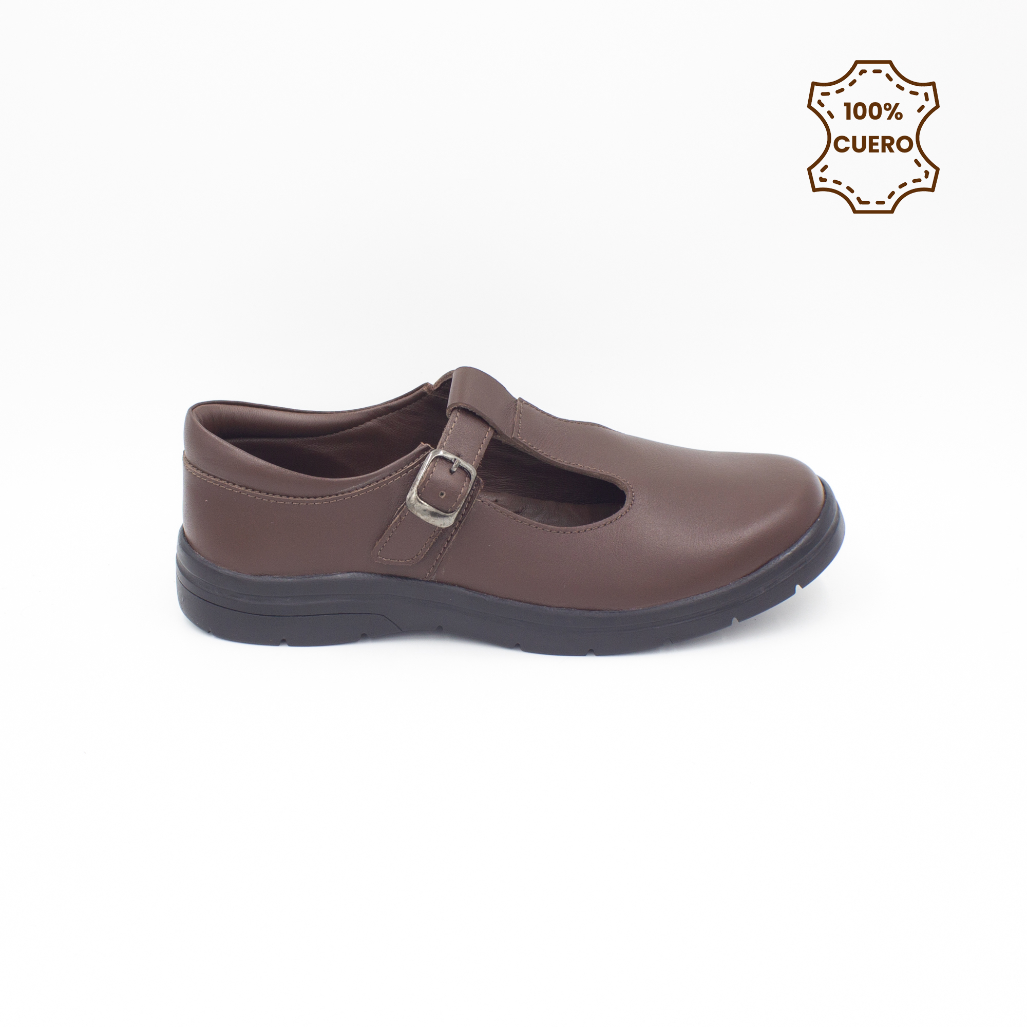 ZAPATOS NIÑA AITANA CUERO MARRON - 1