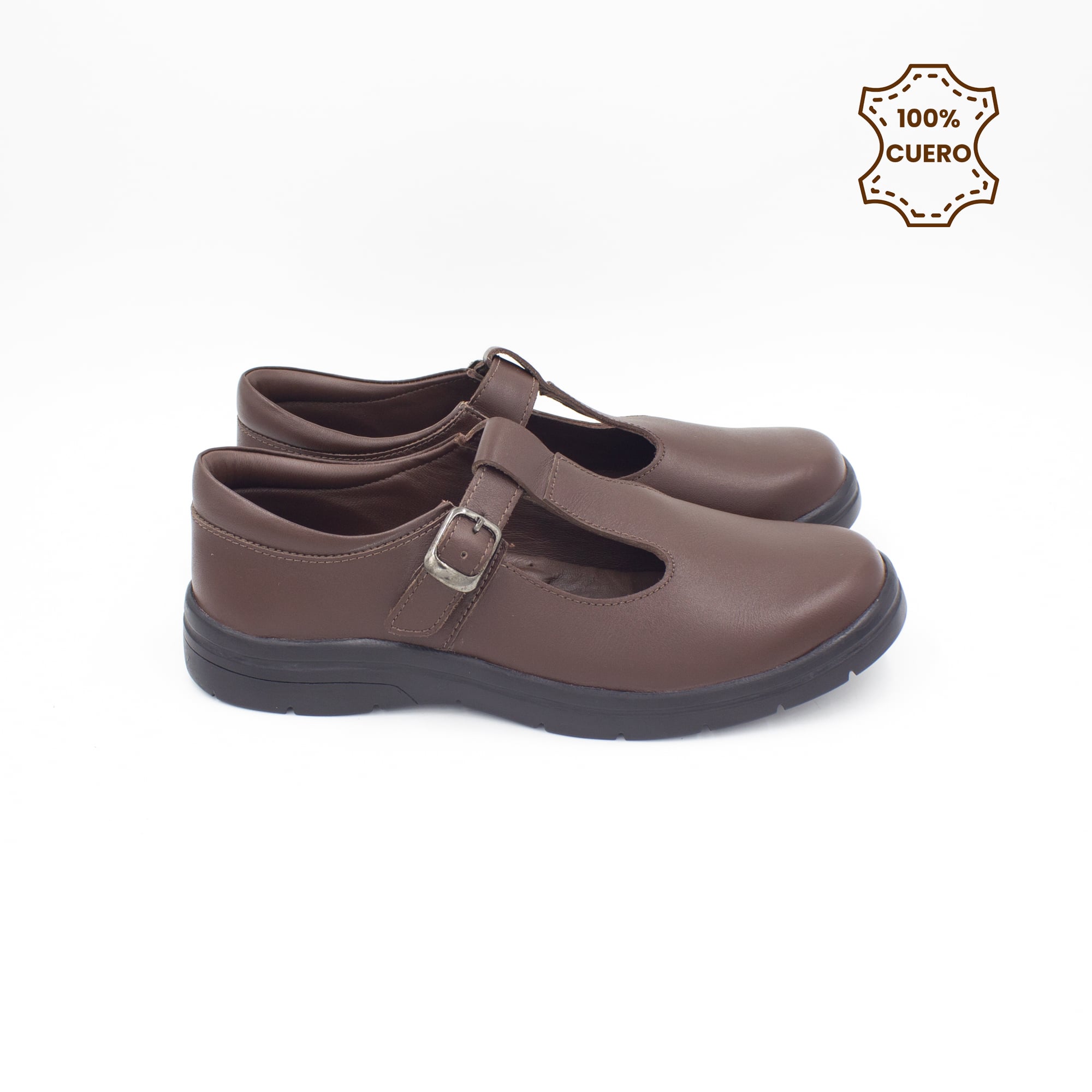 ZAPATOS NIÑA AITANA CUERO MARRON - 3