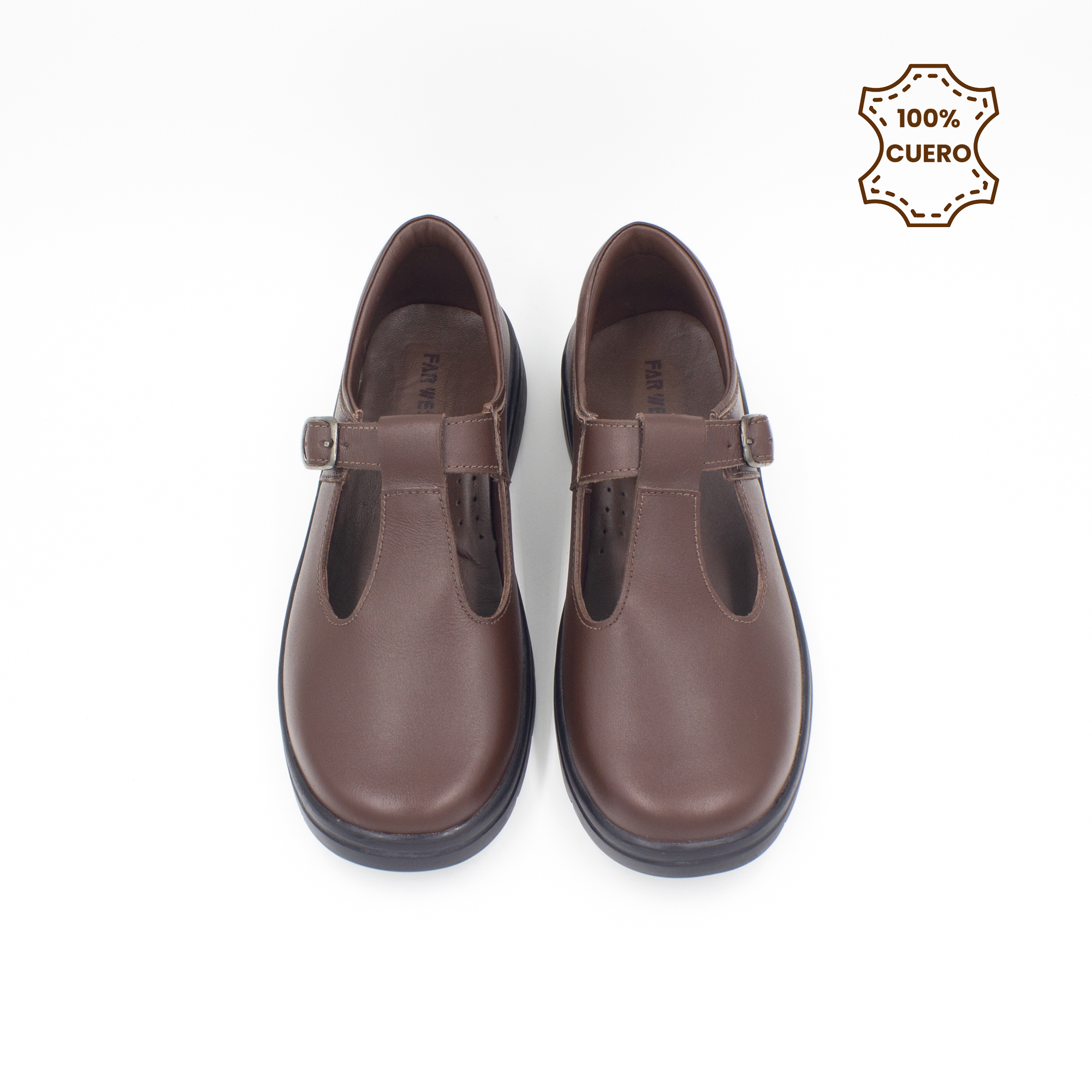 ZAPATOS NIÑA AITANA CUERO MARRON - 4