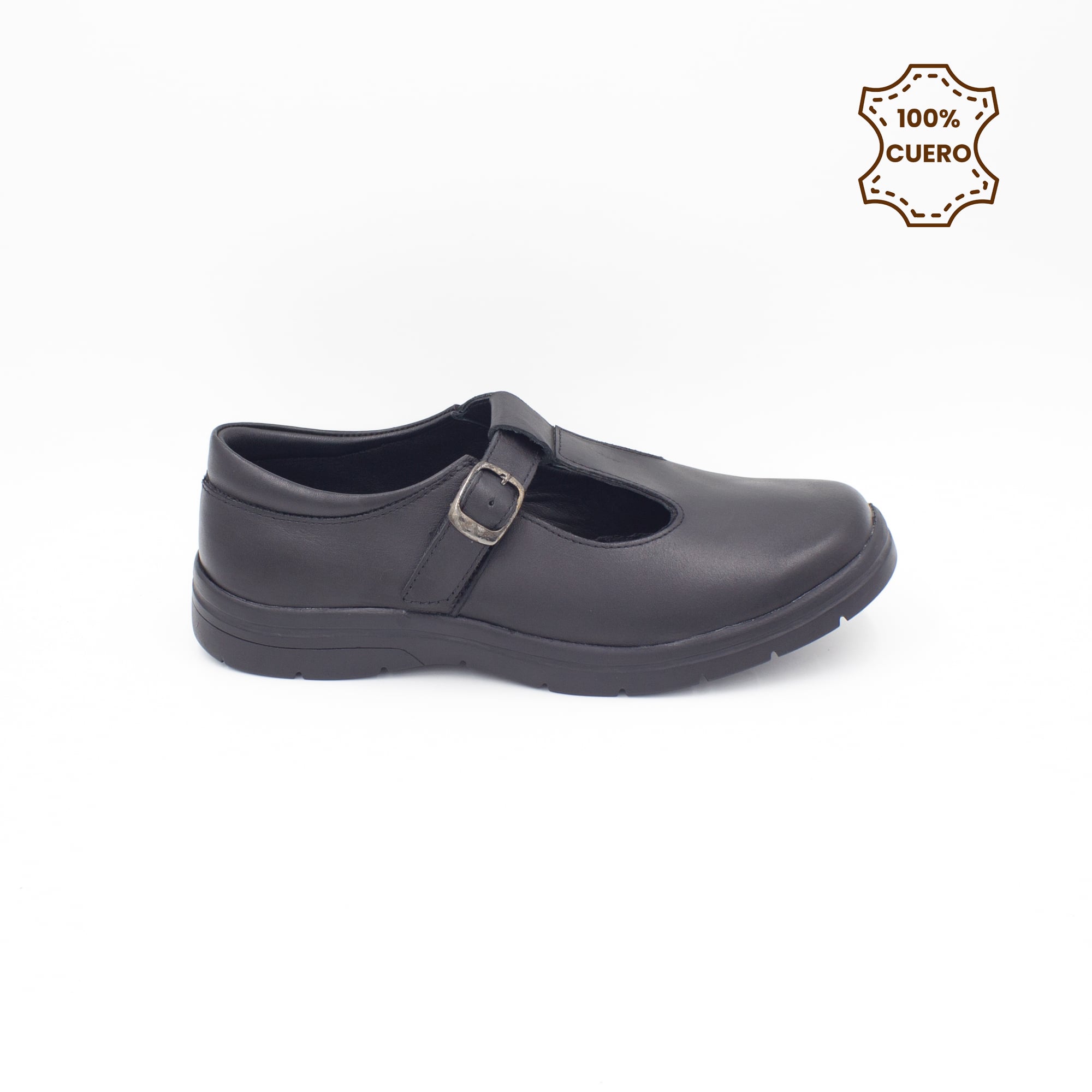 ZAPATOS NIÑA AITANA CUERO NEGRO - 1