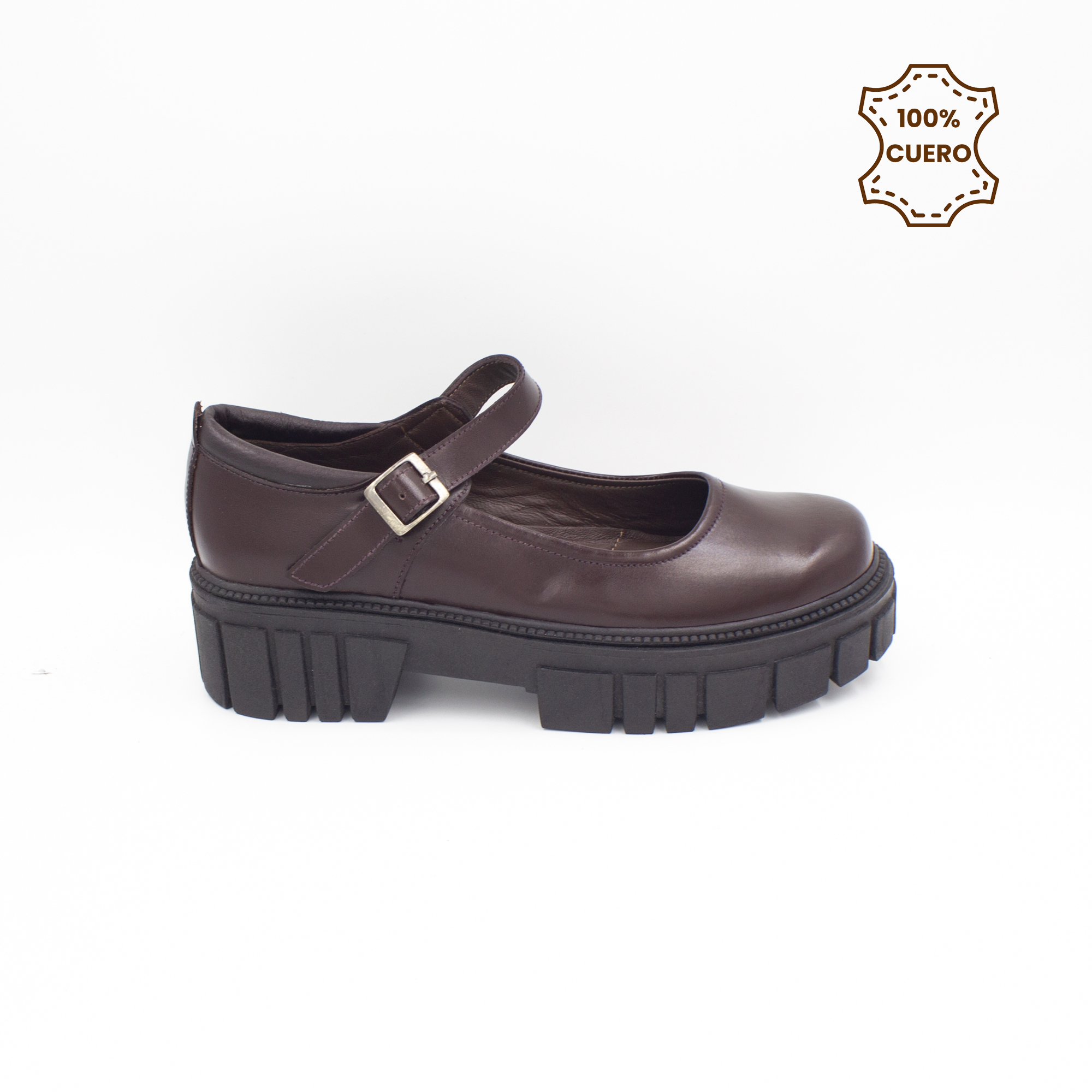 ZAPATOS NIÑA MAFER-2601 CUERO MARRON - 1