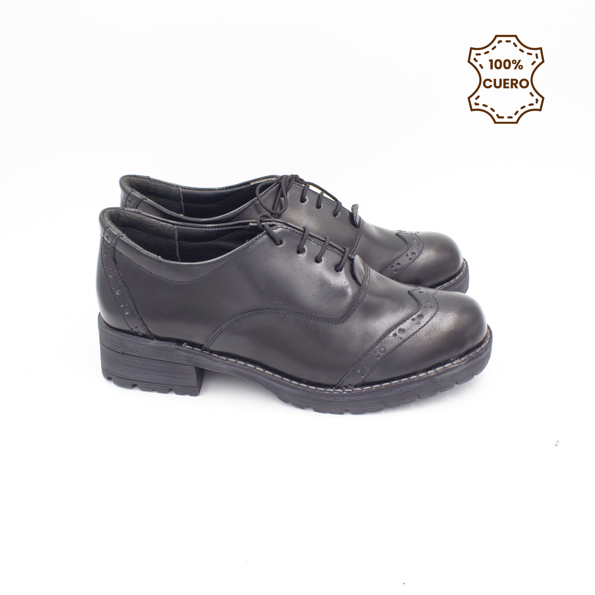ZAPATOS OXFORD NIÑA CUERO NEGRO - 3