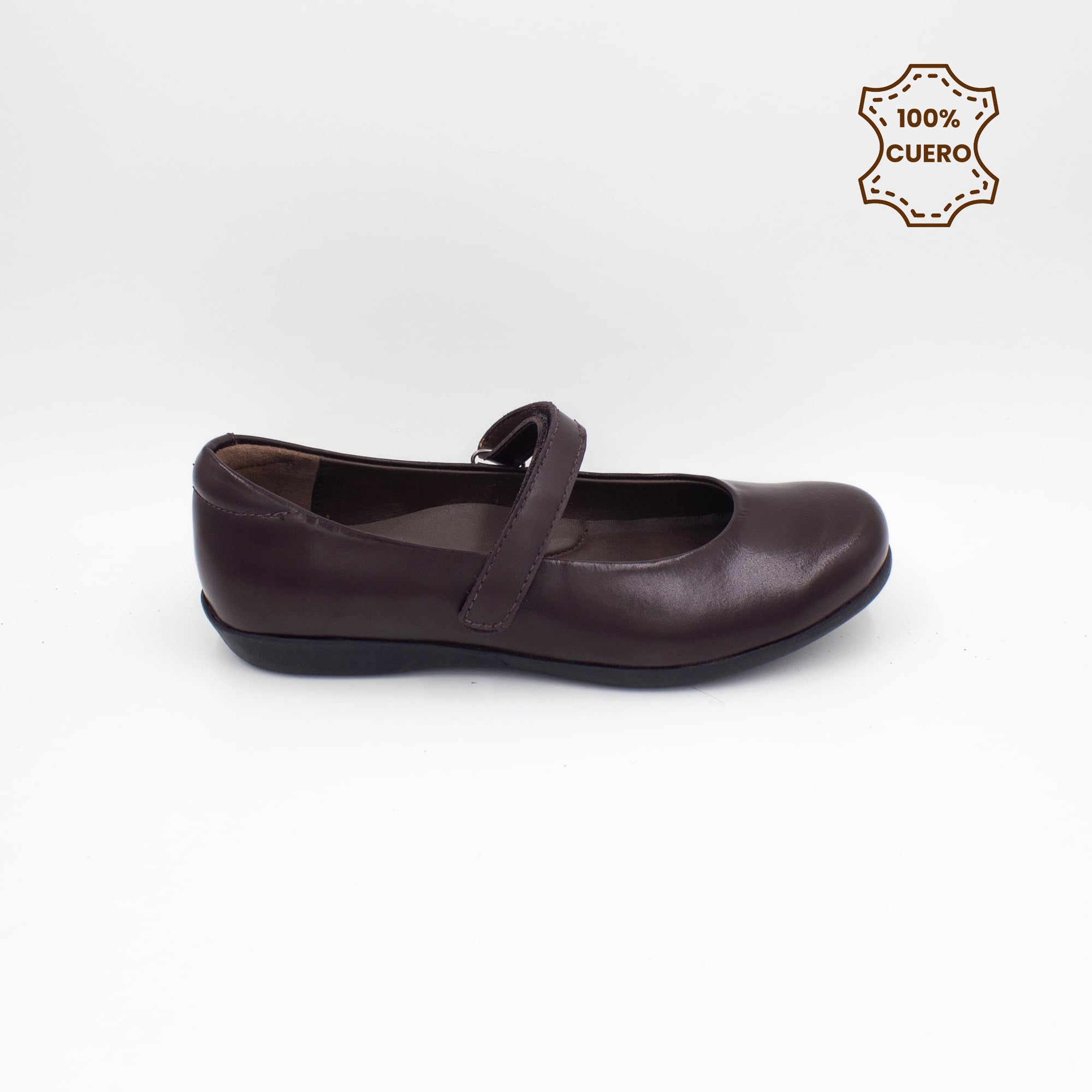 ZAPATOS  BALLERINAS NIÑA DONNA CUERO GUINDA - 1