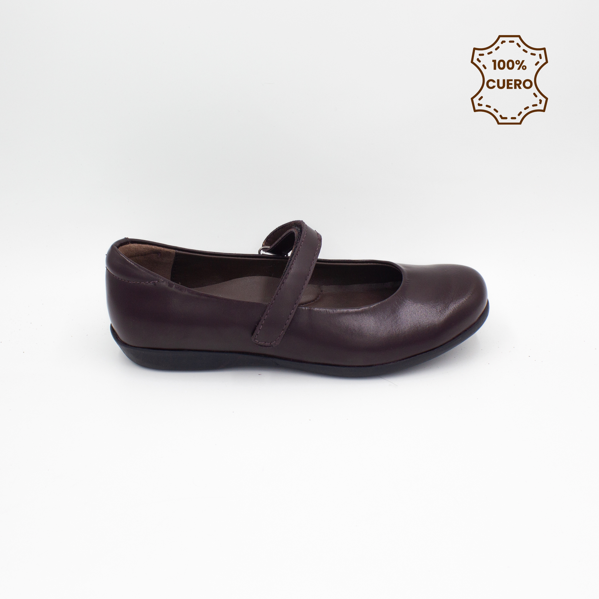 ZAPATOS  BALLERINAS NIÑA DONNA CUERO GUINDA - 1
