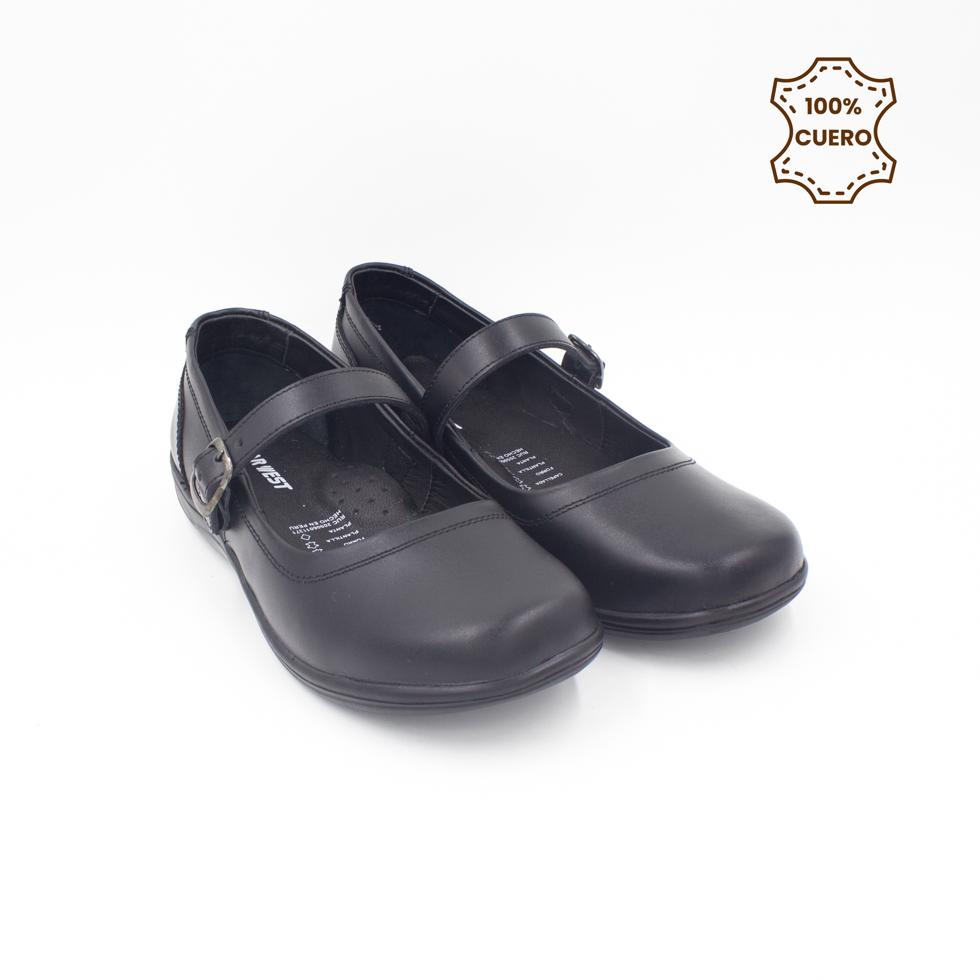 ZAPATOS NIÑA ABIGAIL CUERO NEGRO - 2