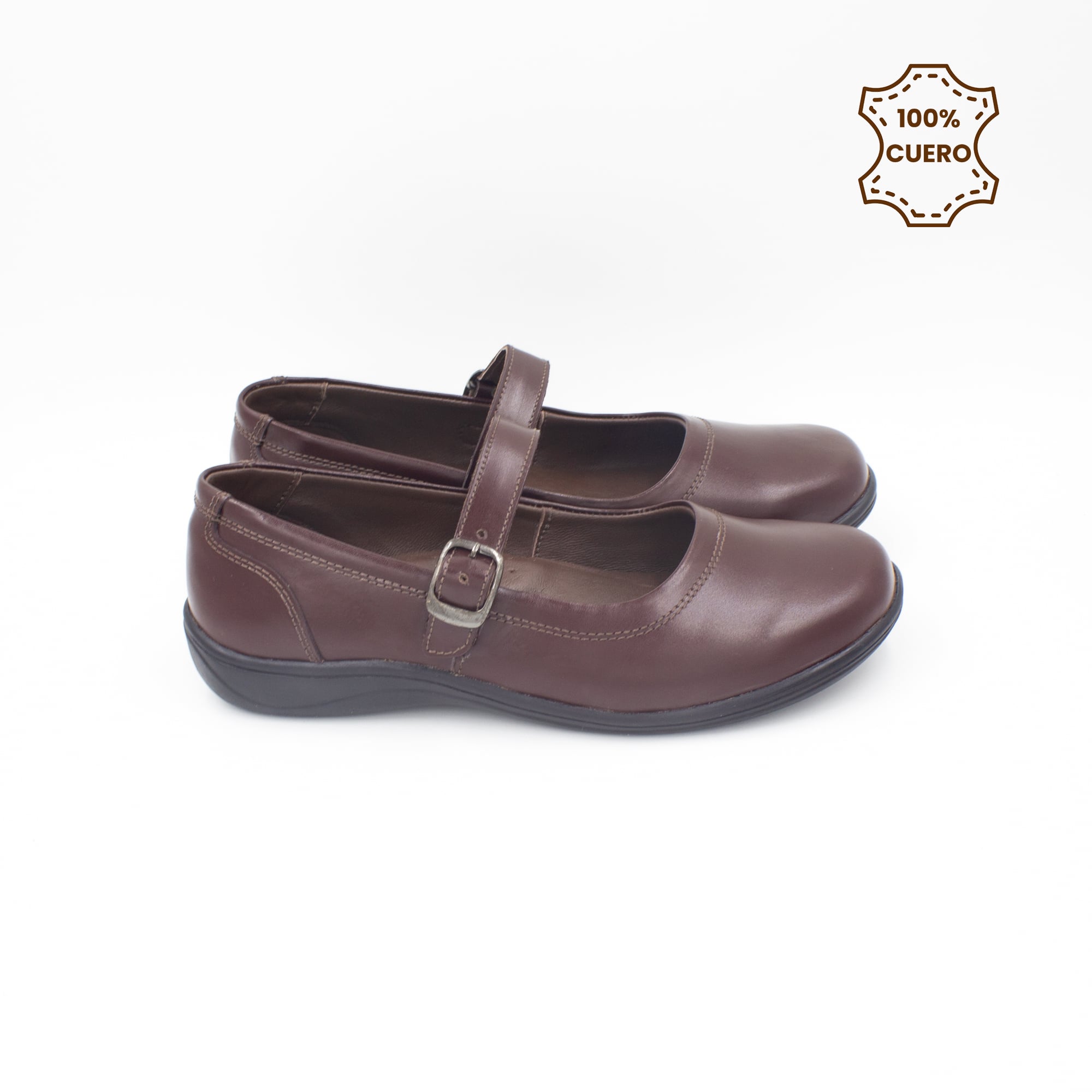 ZAPATOS NIÑA ABIGAIL CUERO GUINDA - 3