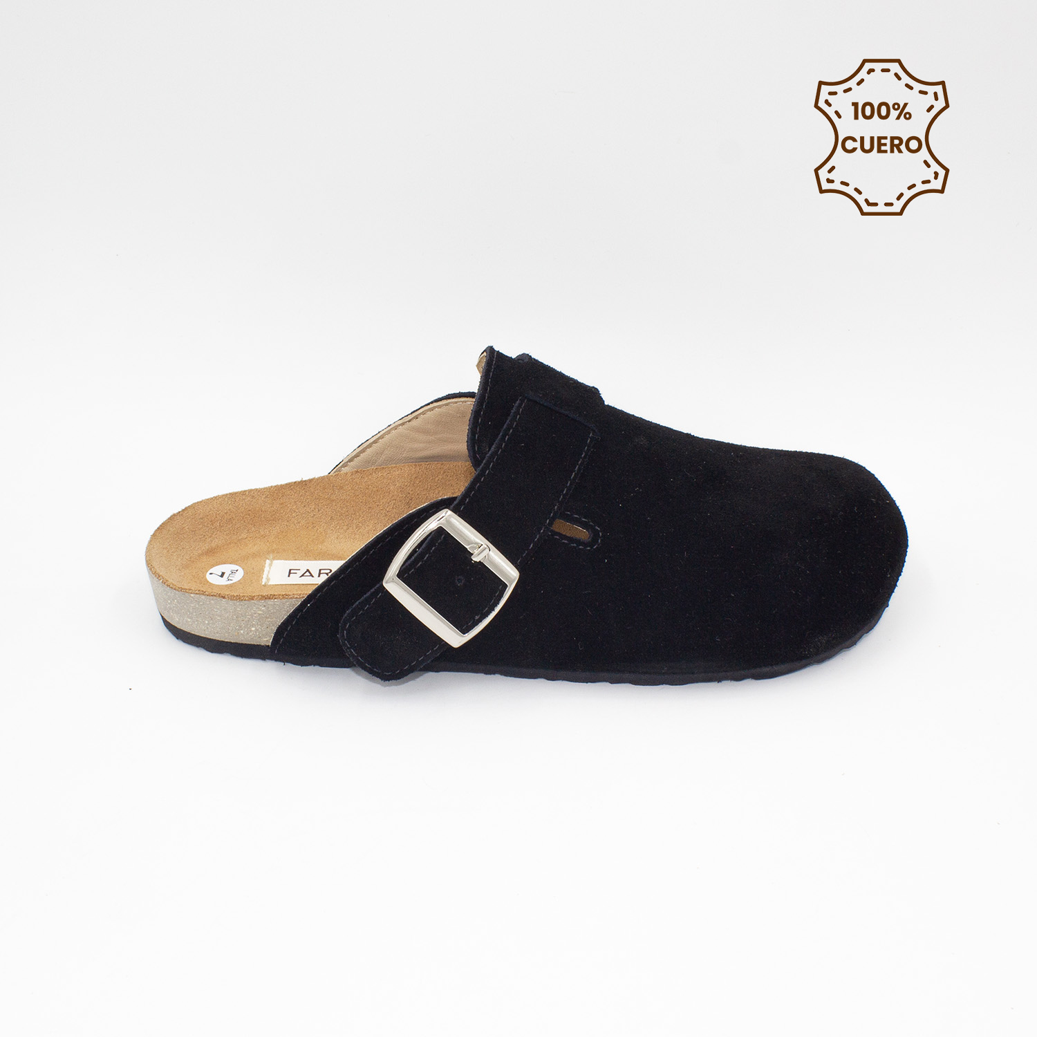 ZUECO - SUECO MUJER Y HOMBRE HARPER 2.0 CUERO NEGRO-35 - 1