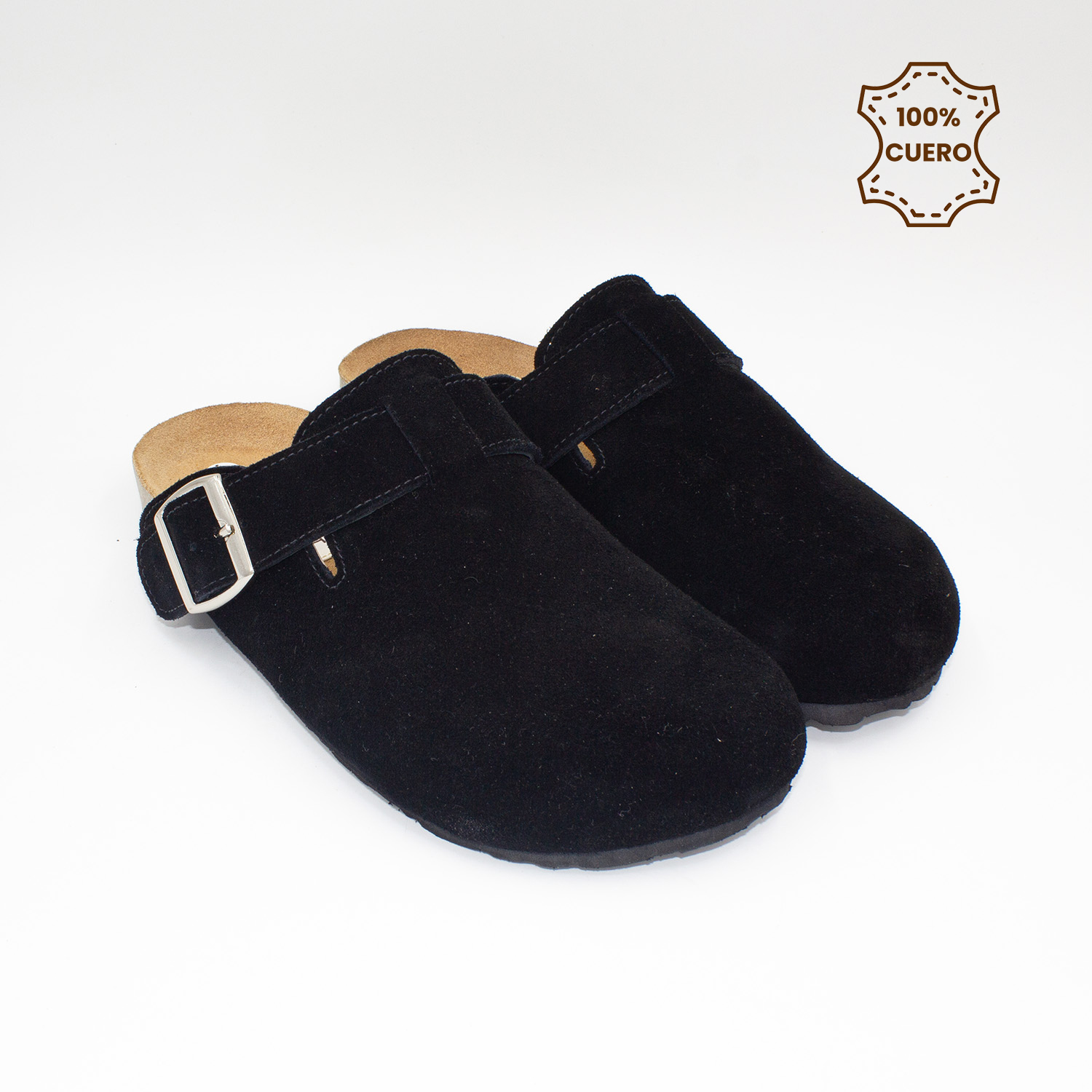 ZUECO - SUECO MUJER Y HOMBRE HARPER 2.0 CUERO NEGRO-35 - 2