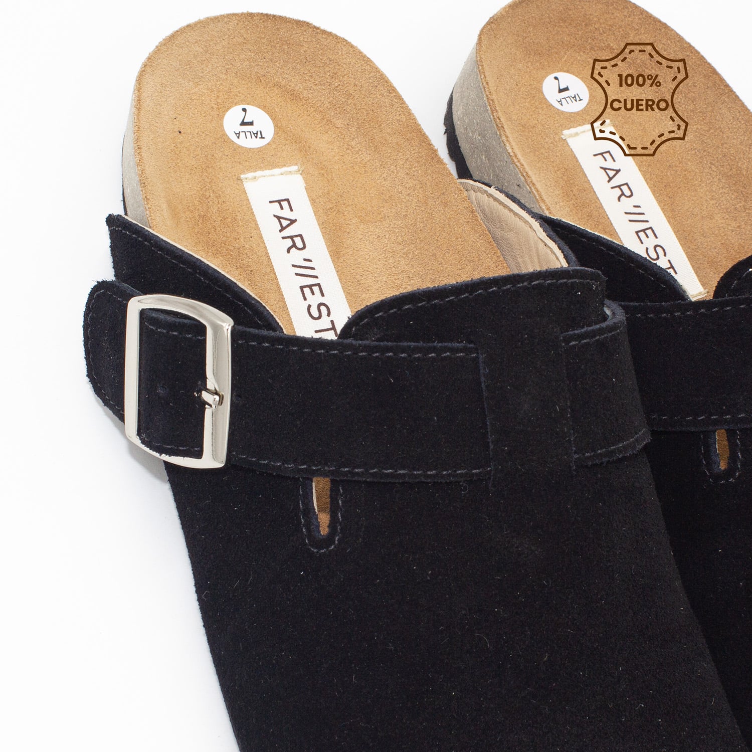ZUECO - SUECO MUJER Y HOMBRE HARPER 2.0 CUERO NEGRO-35 - 3