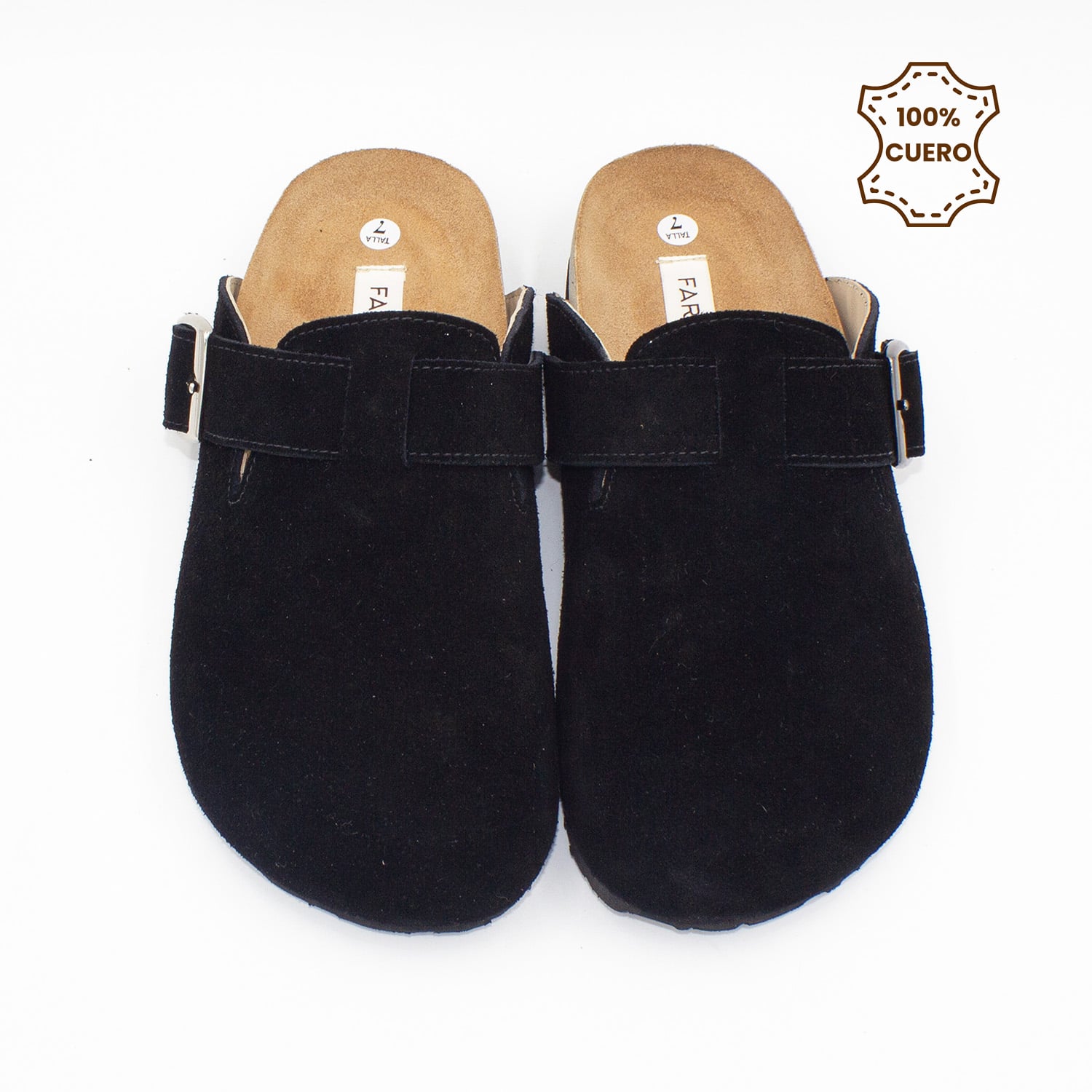 ZUECO - SUECO MUJER Y HOMBRE HARPER 2.0 CUERO NEGRO-35 - 4