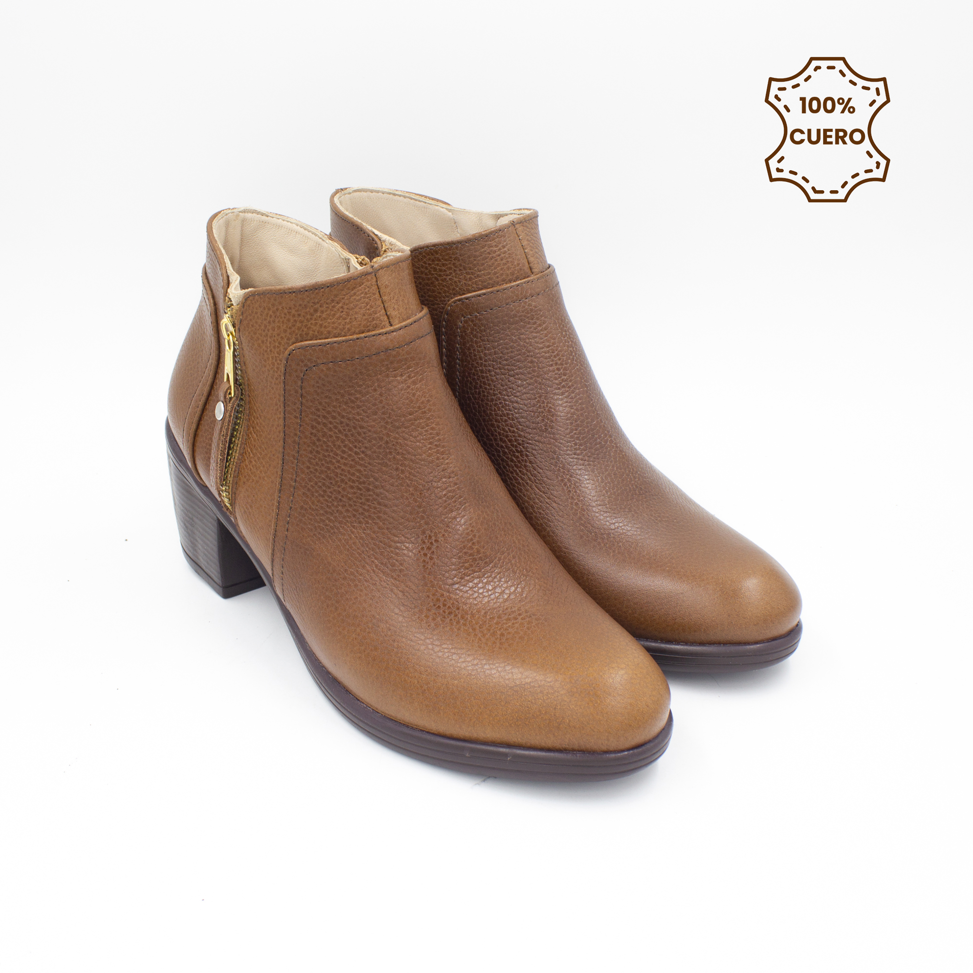 BOTINES MUJER MIMI CUERO TOFFEE FLOTTER - 2