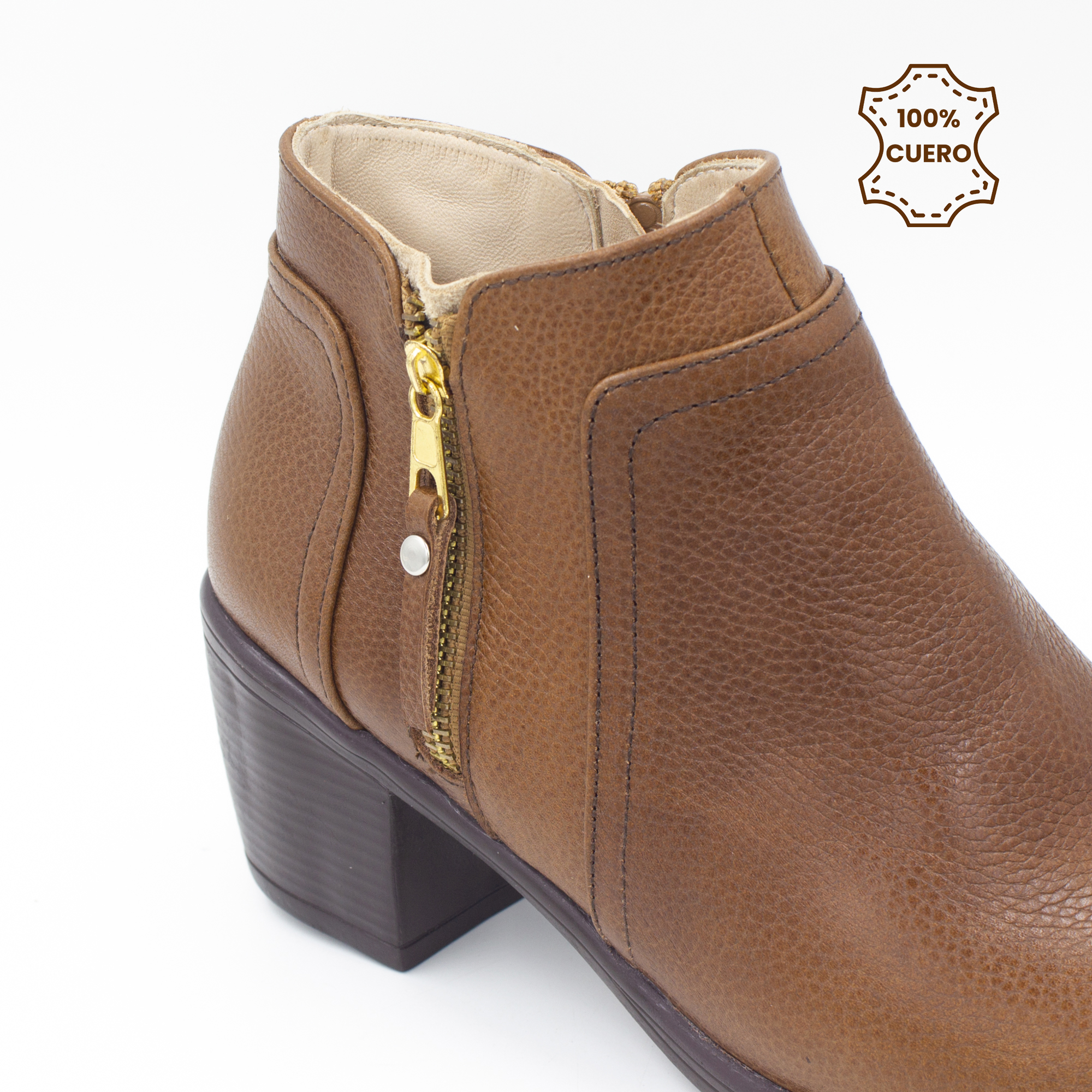 BOTINES MUJER MIMI CUERO TOFFEE FLOTTER - 3