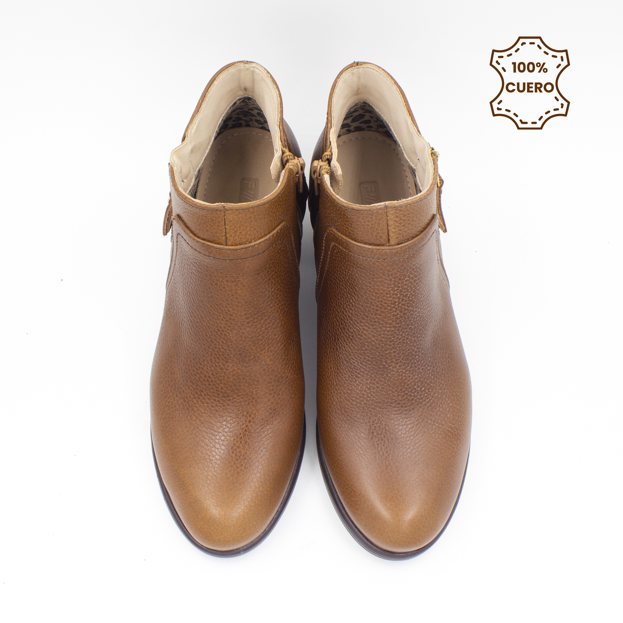 BOTINES MUJER MIMI CUERO TOFFEE FLOTTER - 4